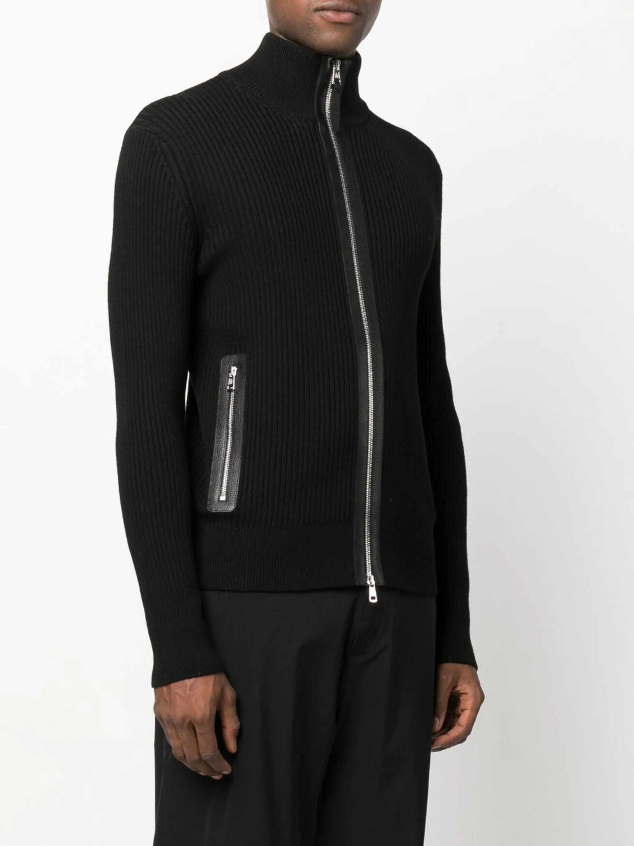 two-way zip-up cardigan