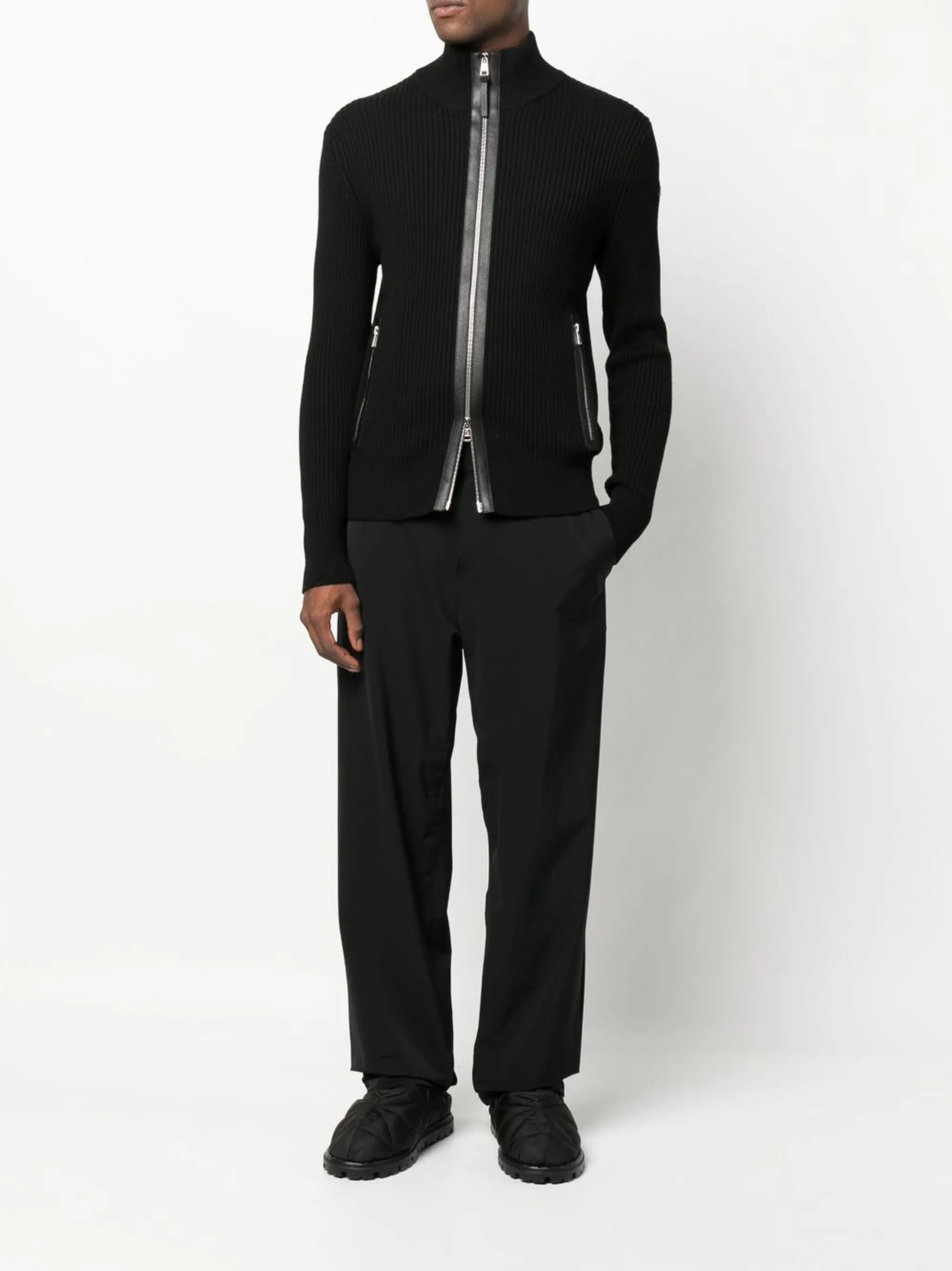 two-way zip-up cardigan