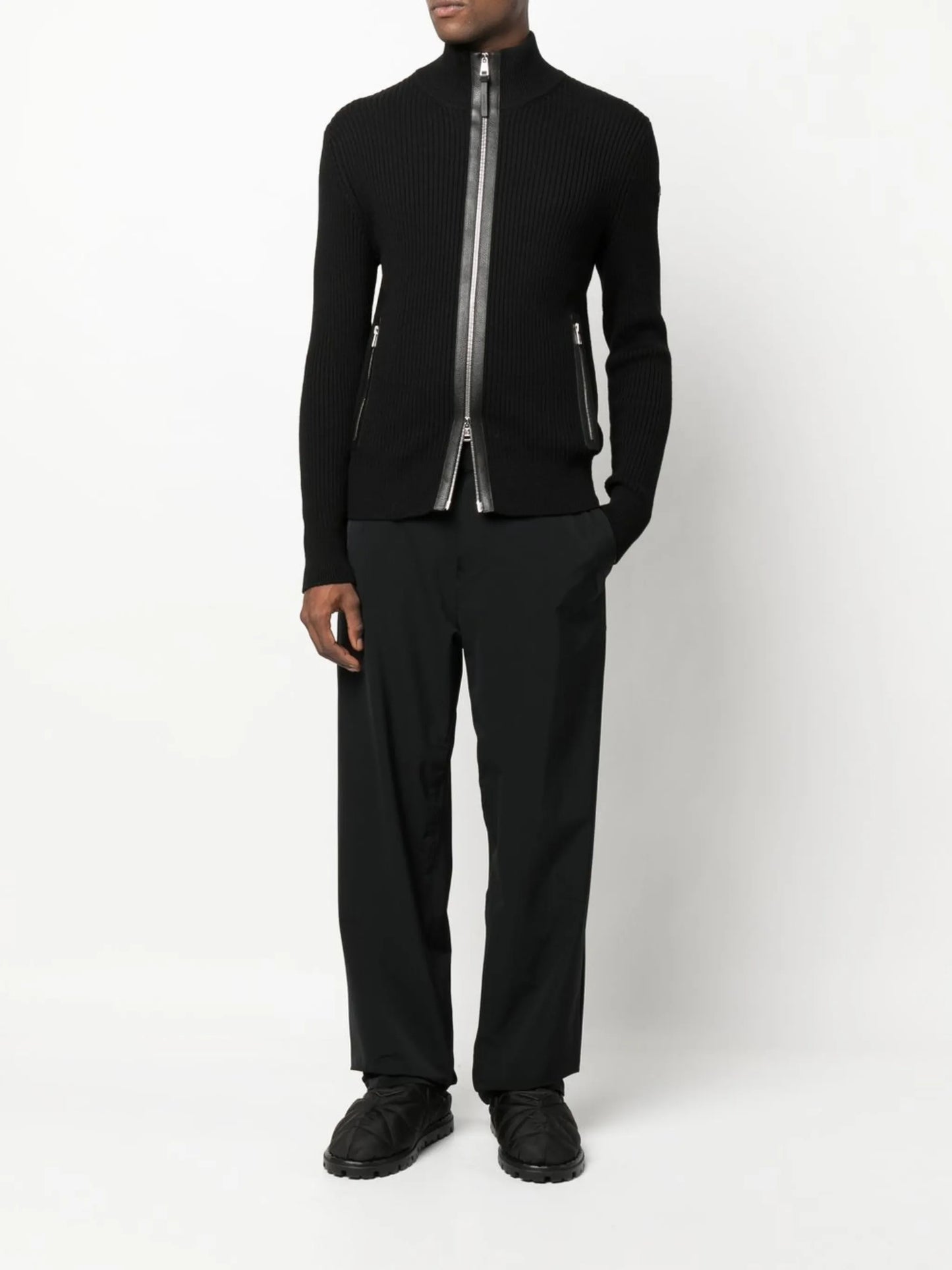 two-way zip-up cardigan