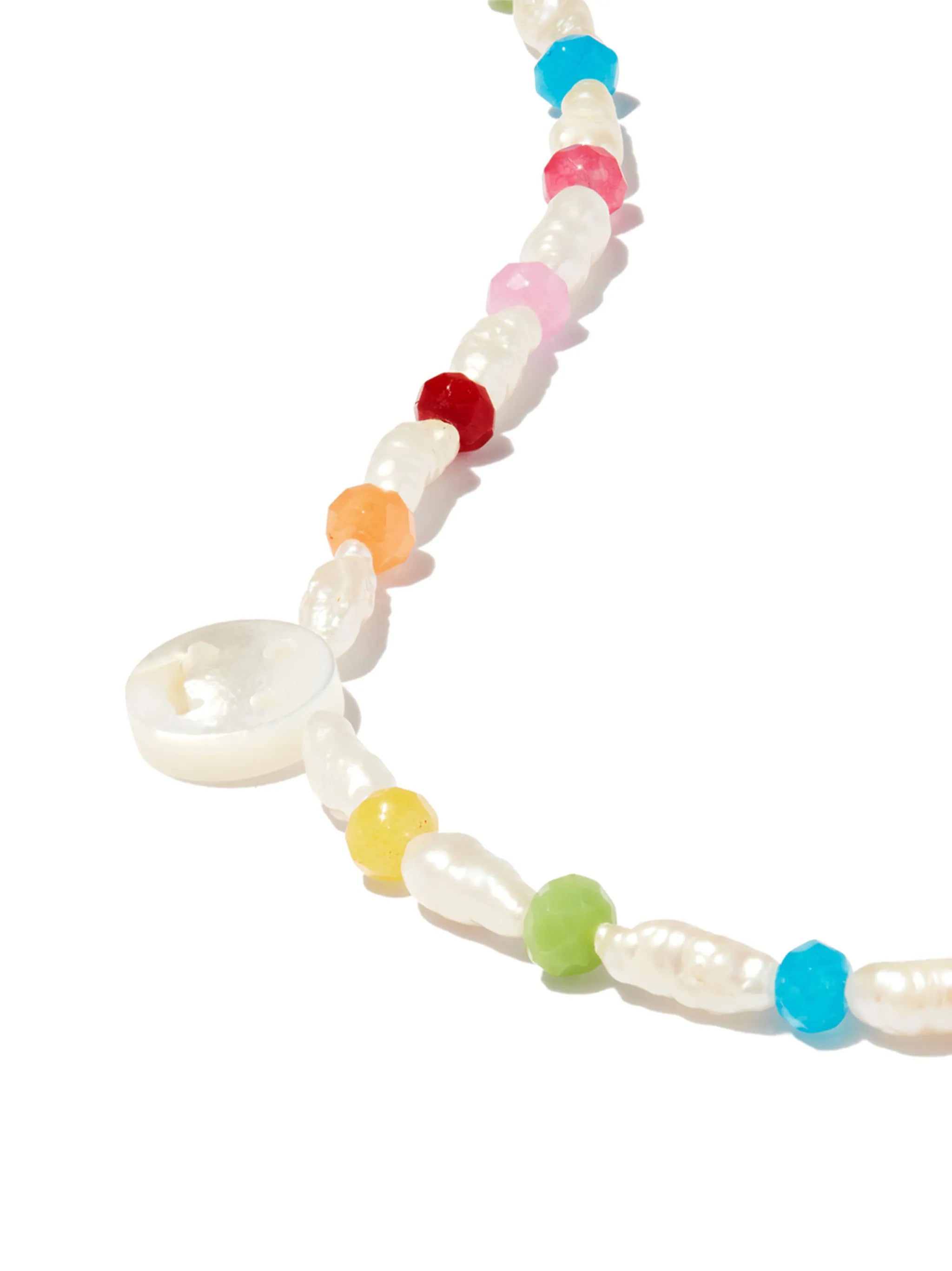 14kt yellow gold mother-of-pearl necklace