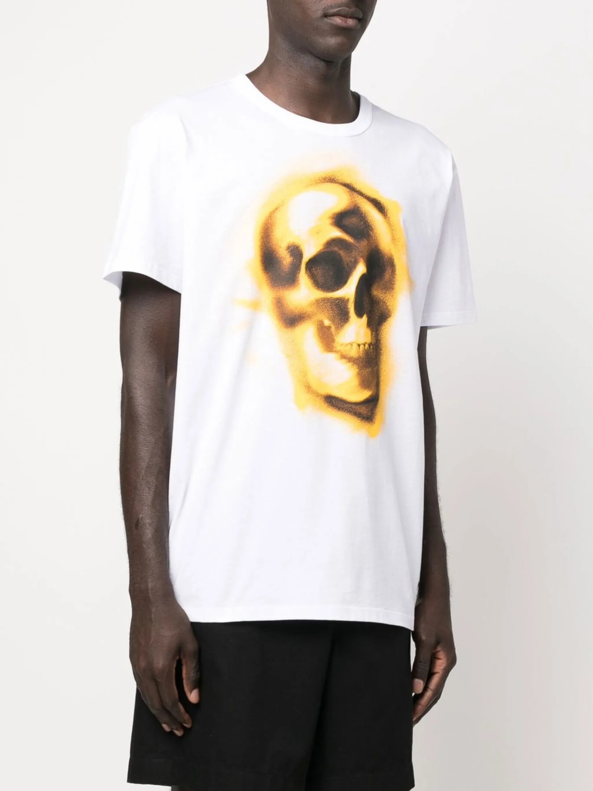 skull-print round-neck T-shirt