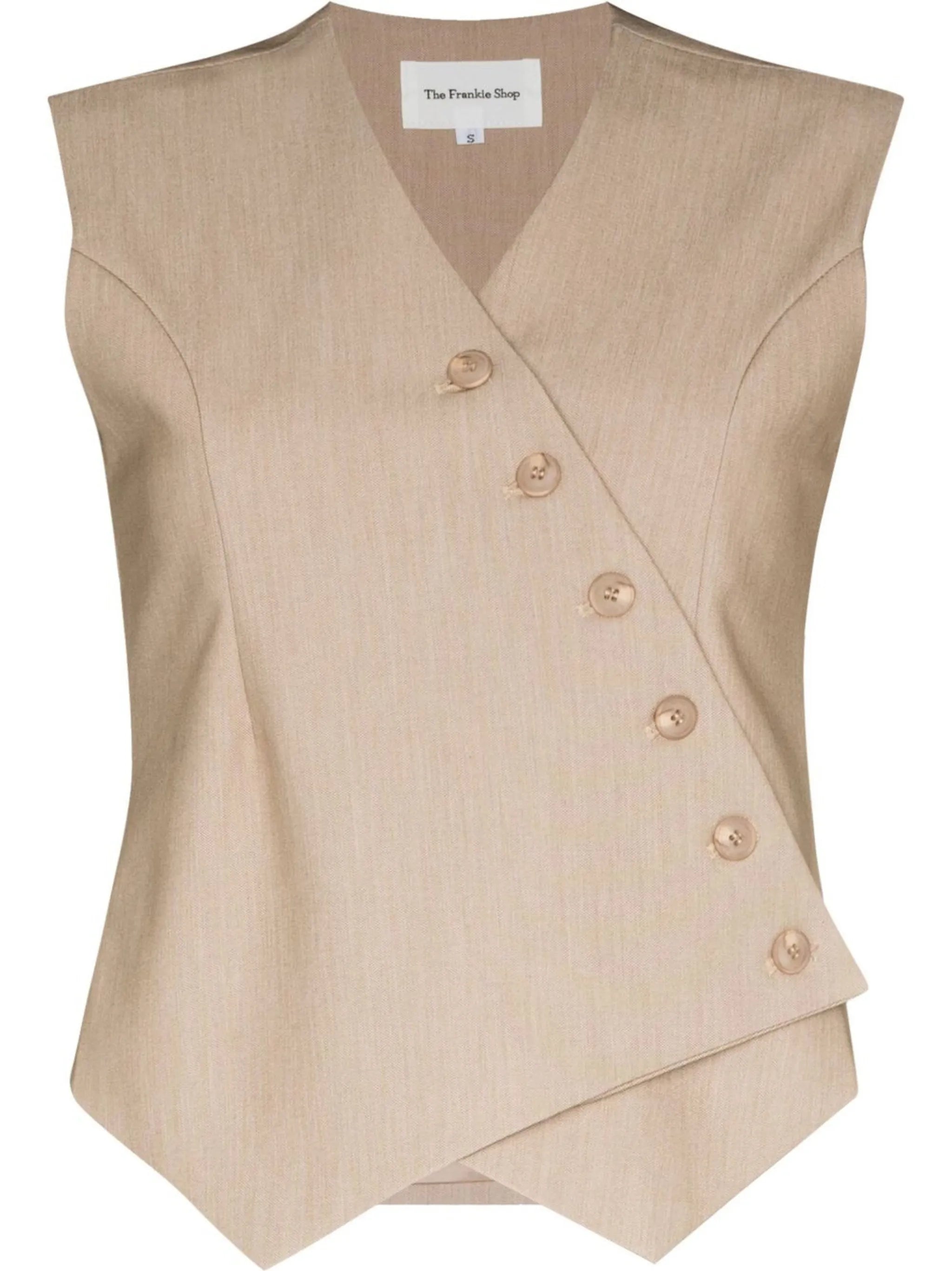 Maesa asymmetric-button sleeveless vest