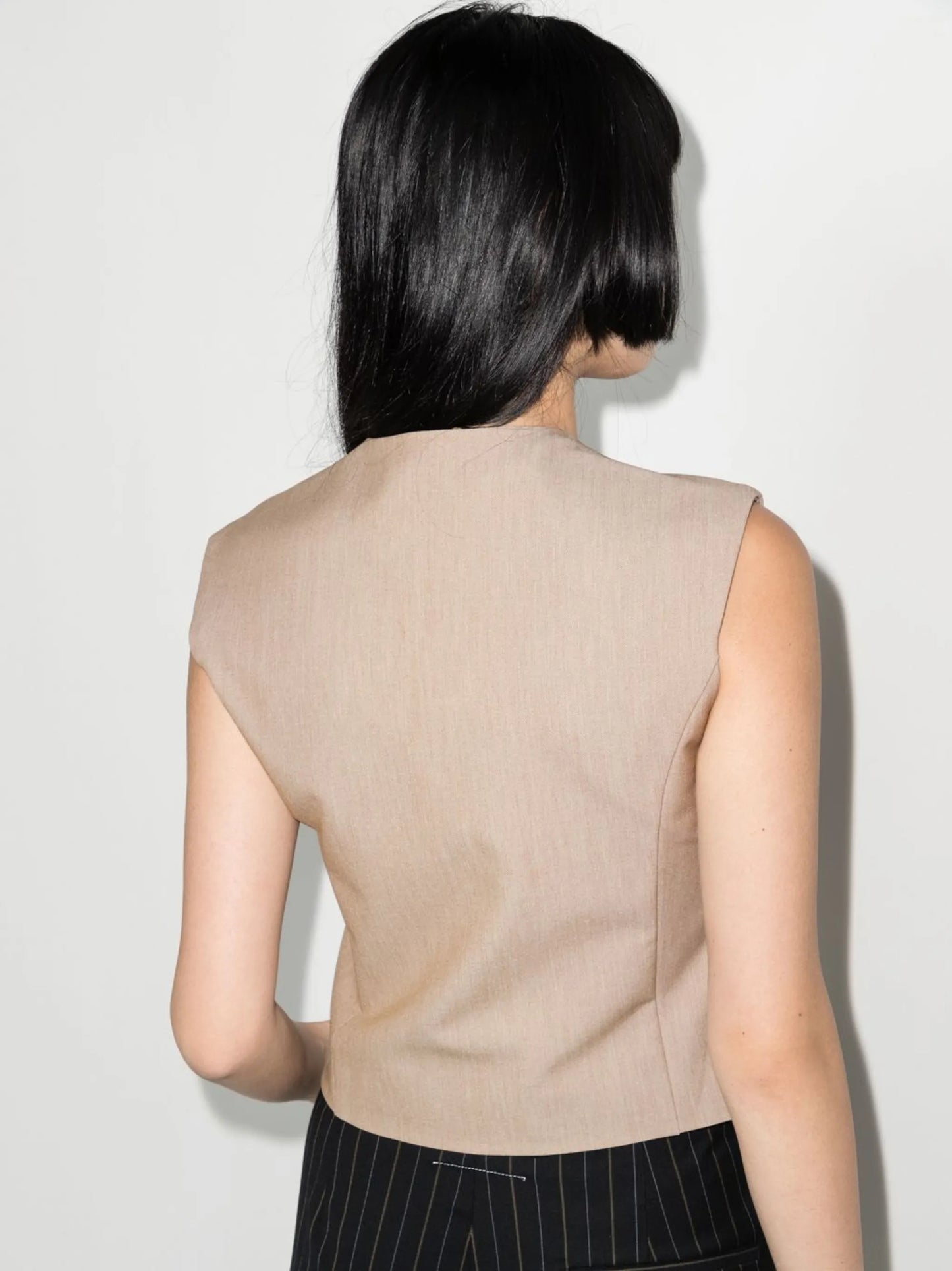 Maesa asymmetric-button sleeveless vest
