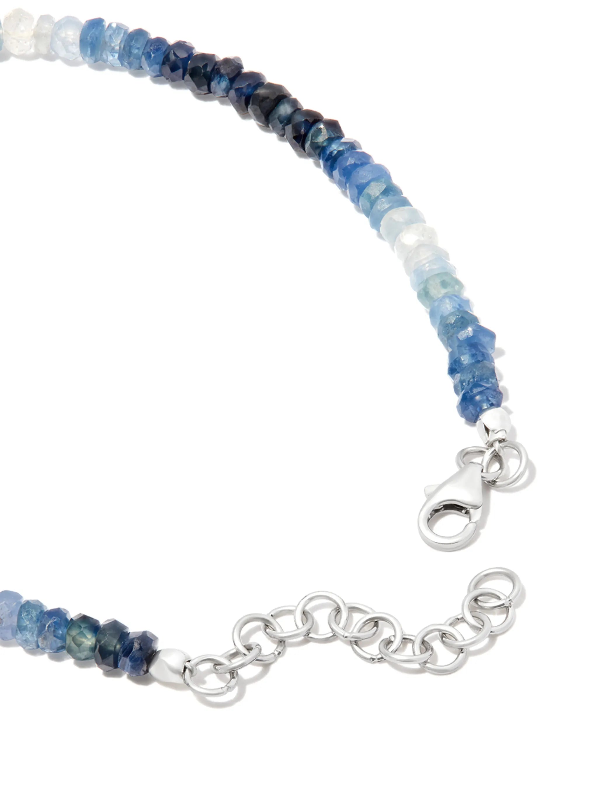 9kt white gold sapphire bracelet