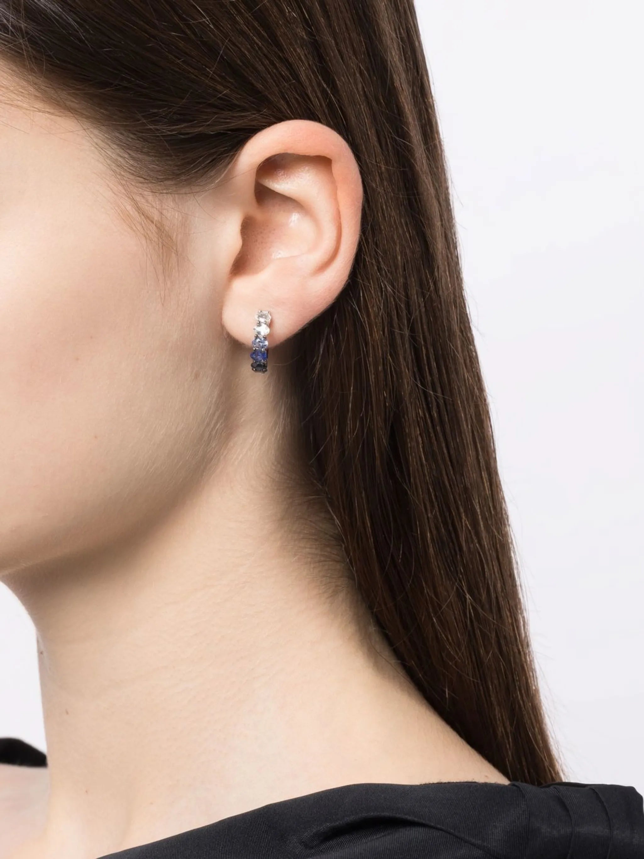 14kt white gold Chunko hoop earrings