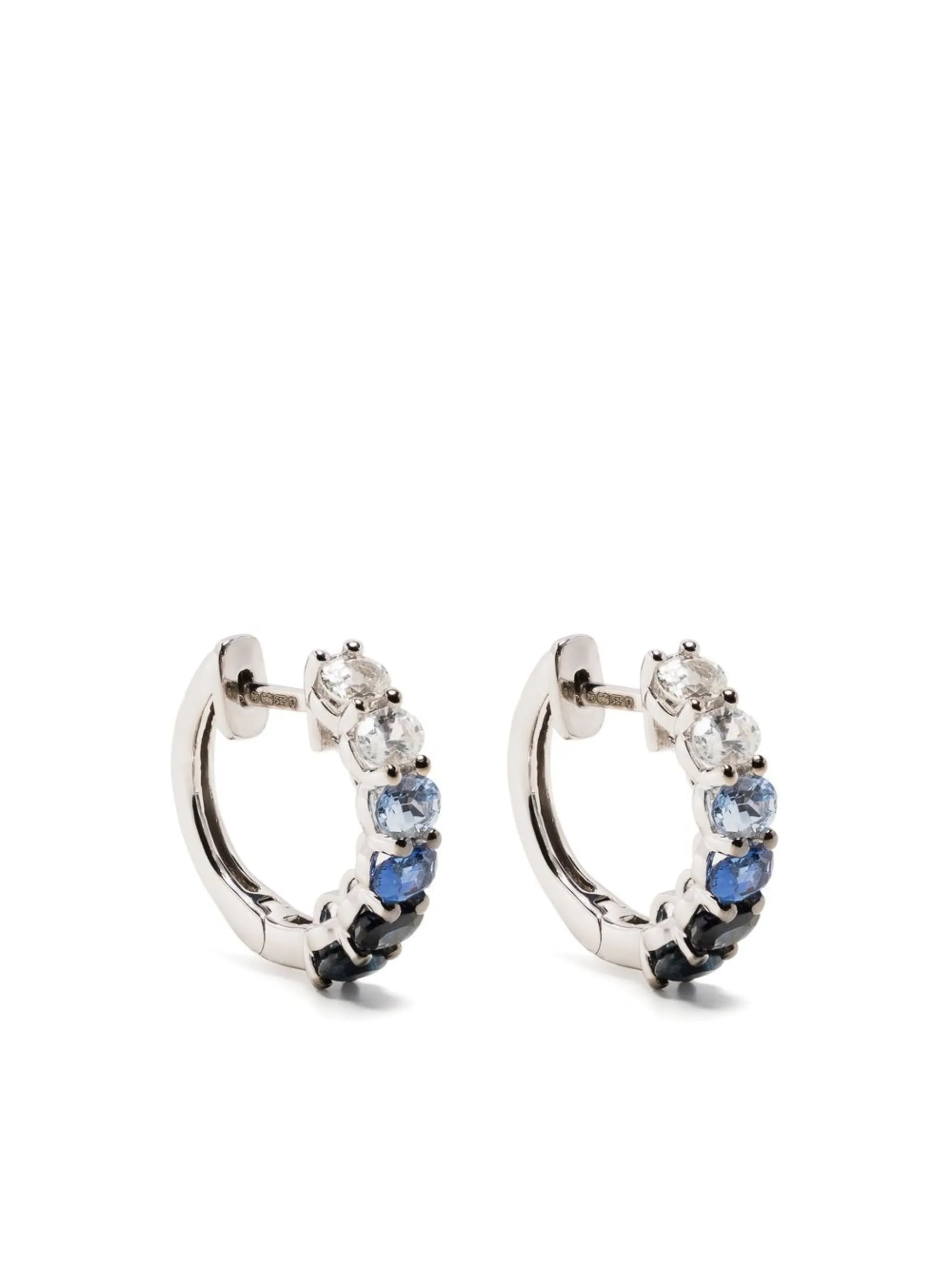 14kt white gold Chunko hoop earrings