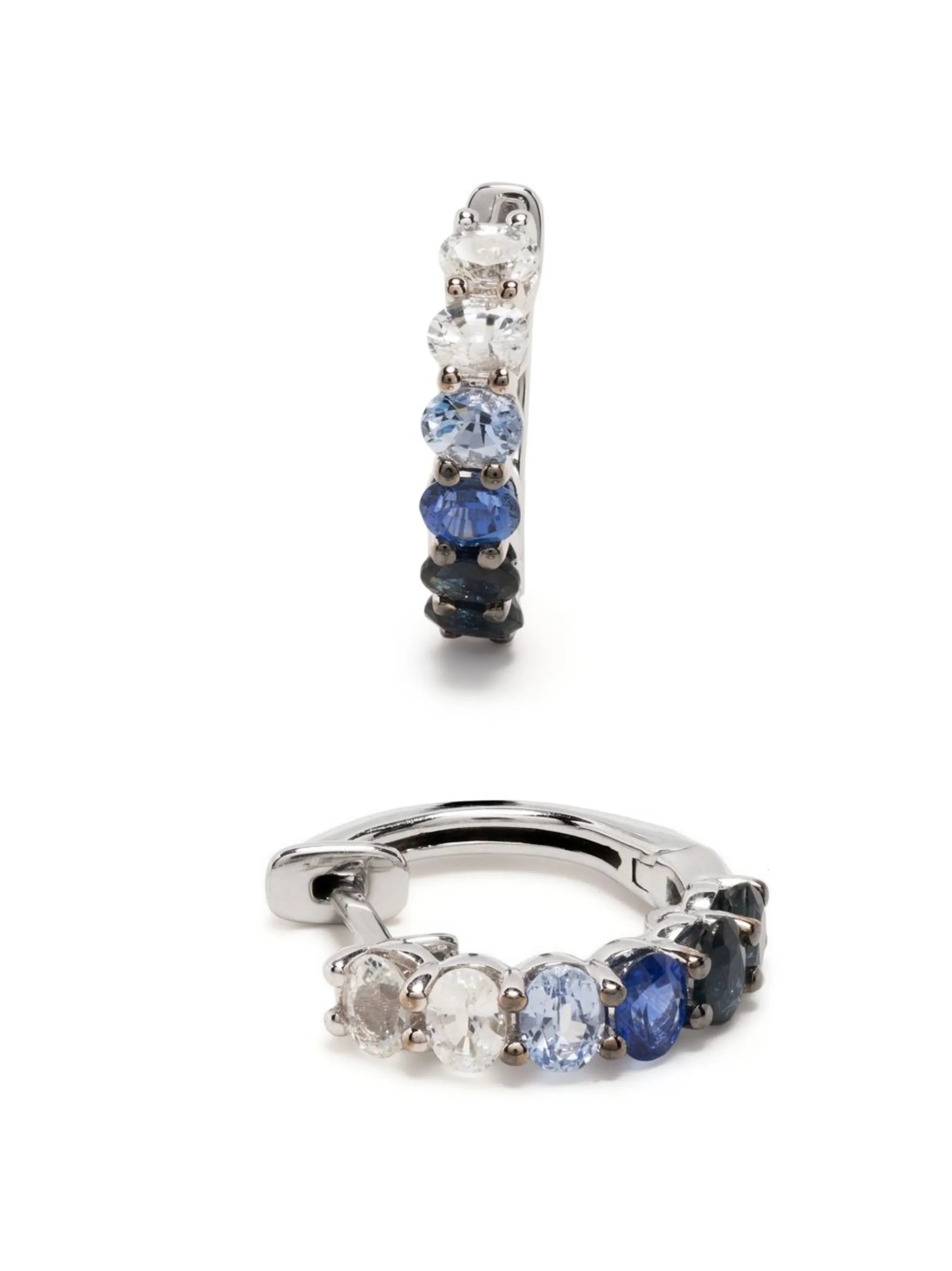 14kt white gold Chunko hoop earrings