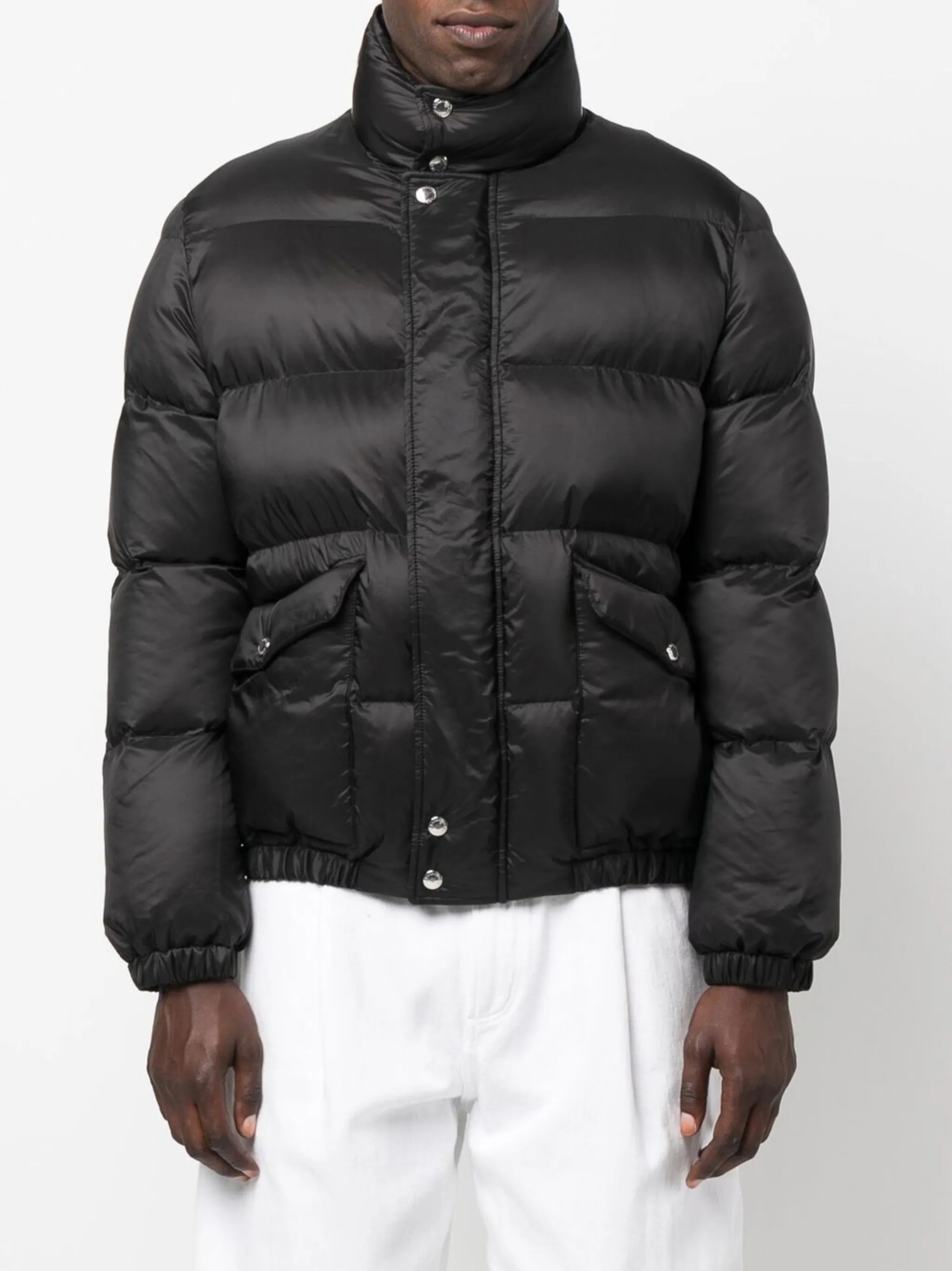 Graffiti-print puffer jacket