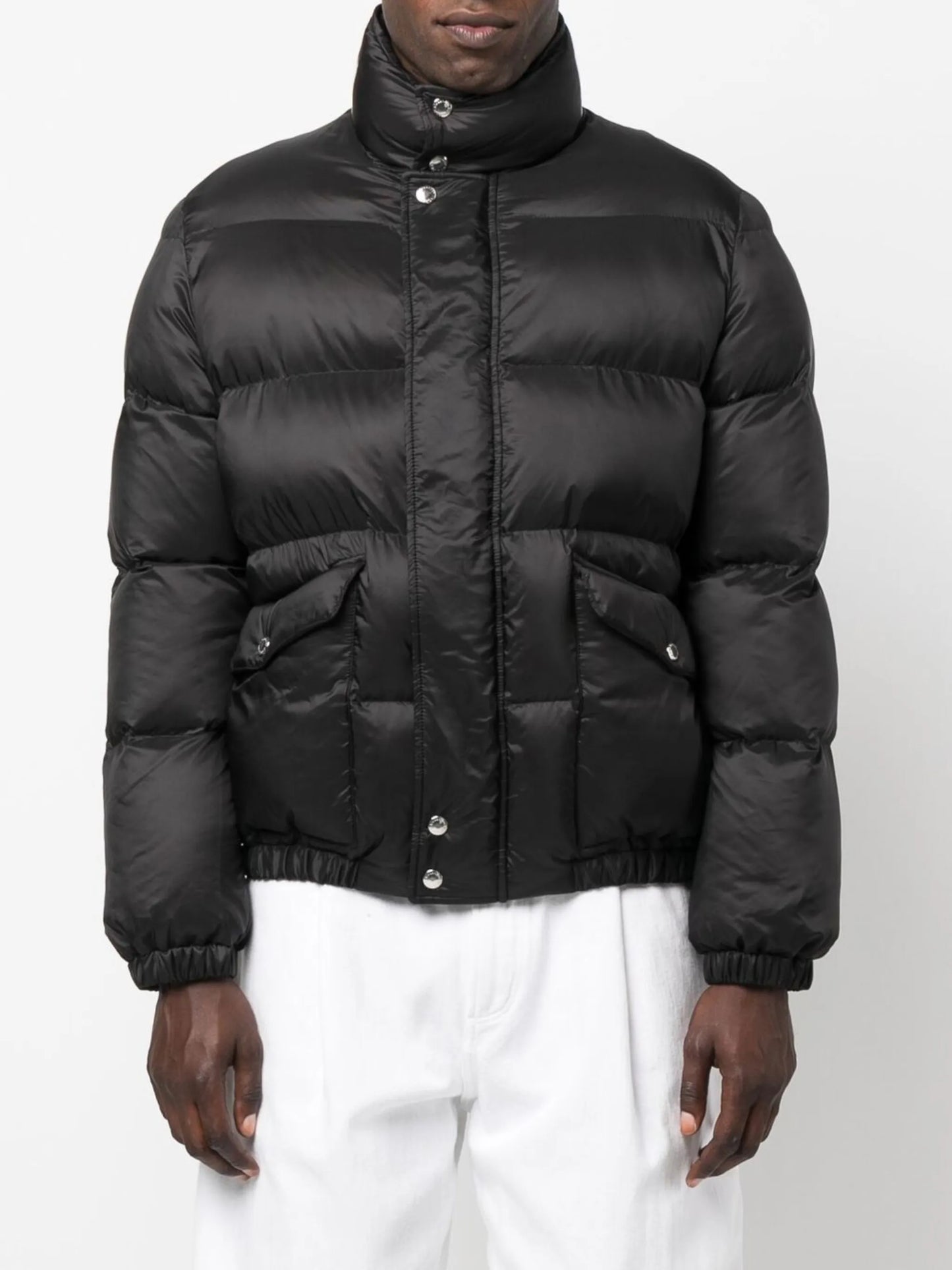 Graffiti-print puffer jacket