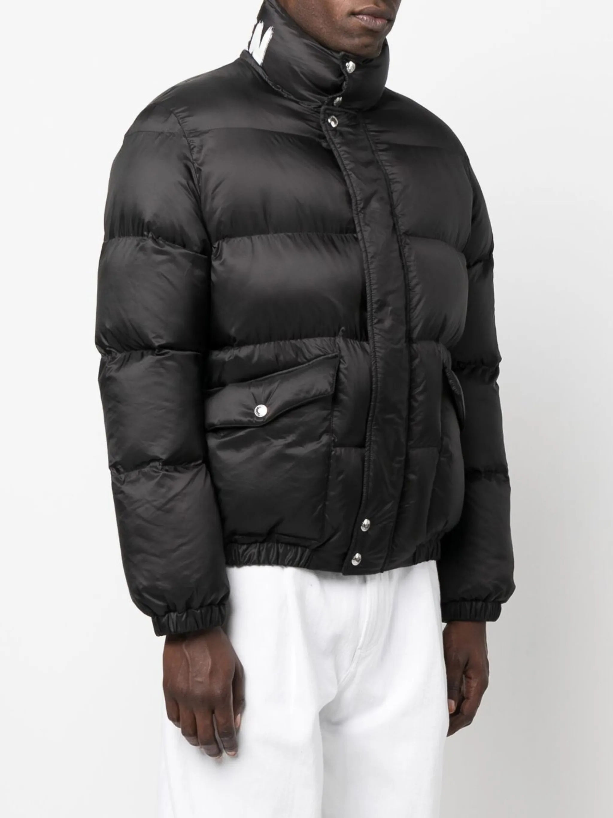 Graffiti-print puffer jacket