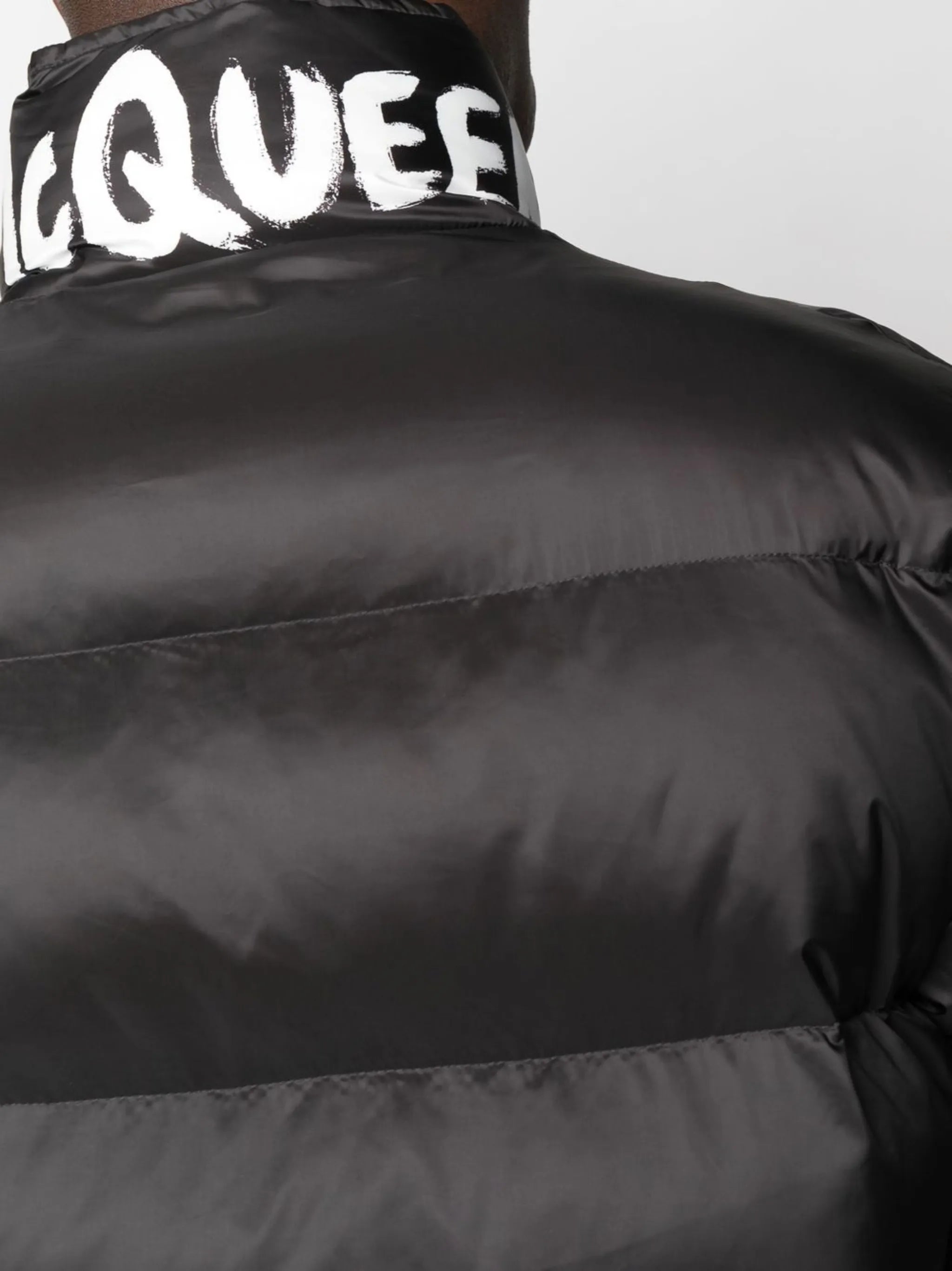 Graffiti-print puffer jacket