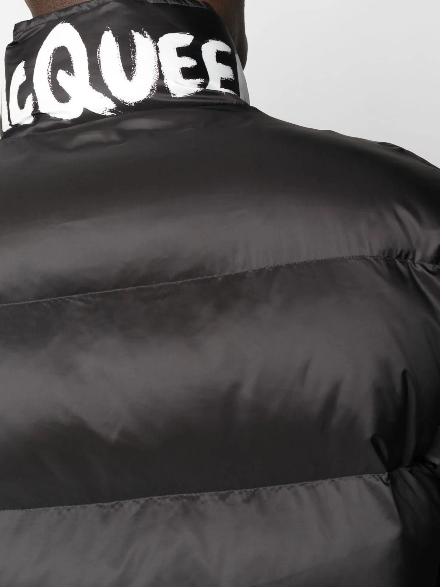 Graffiti-print puffer jacket