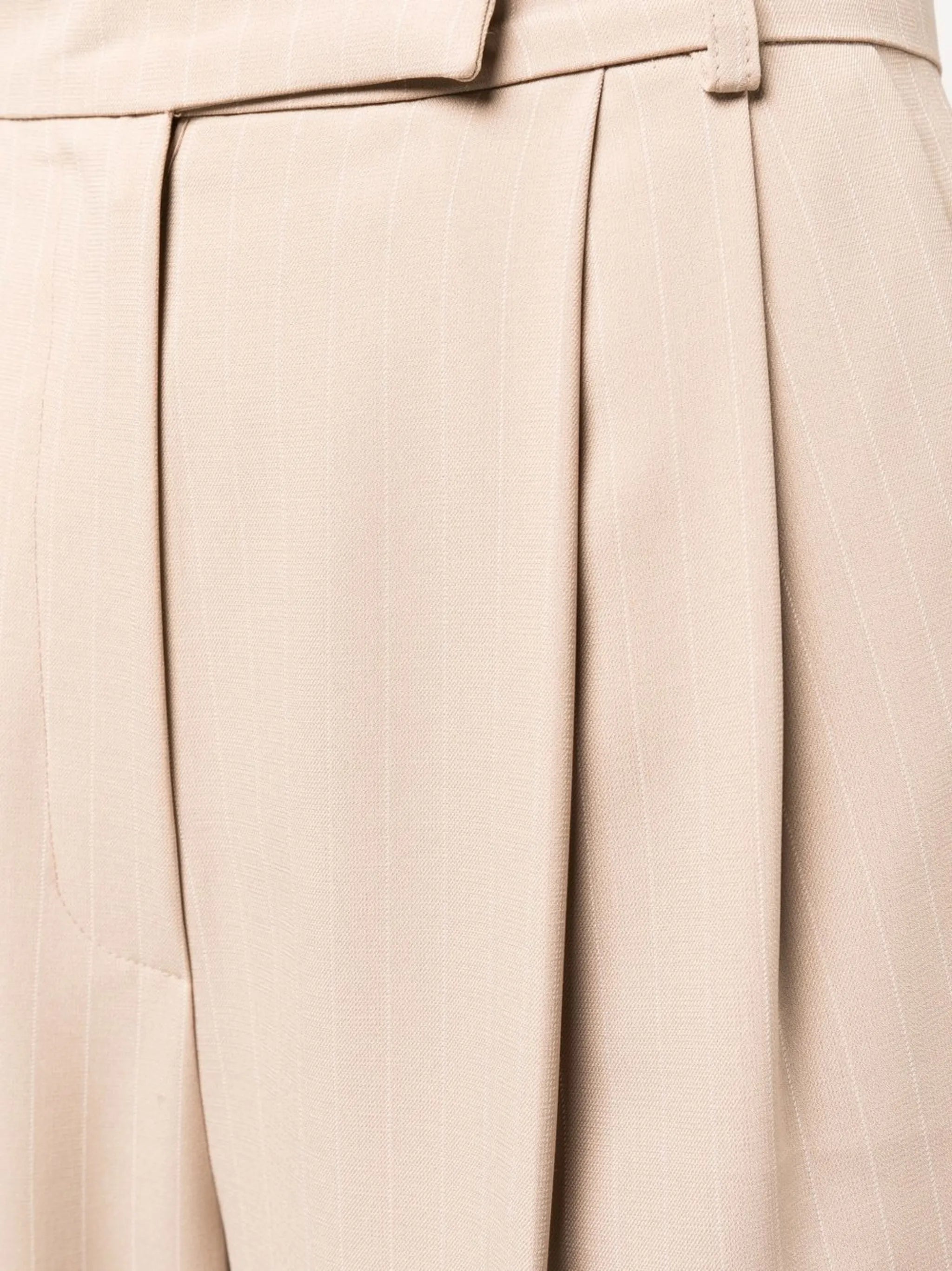 pinstripe straight-leg trousers