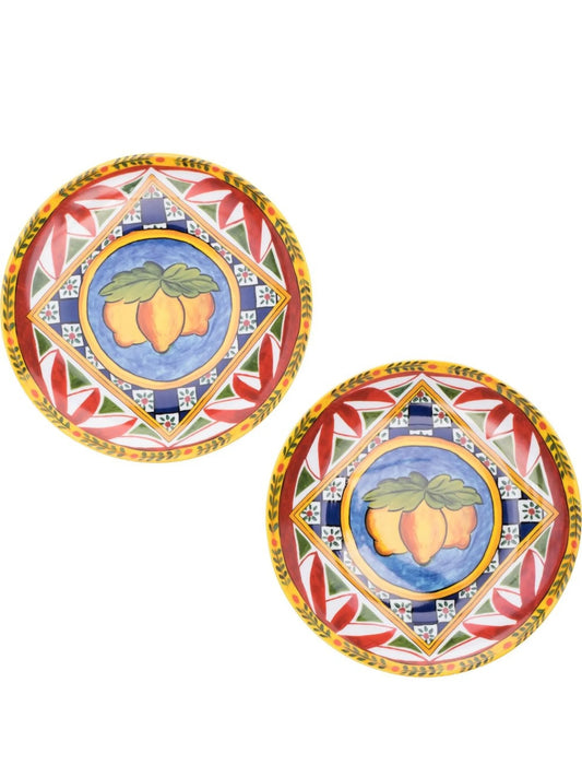 graphic-print dinner plates (set of 2)