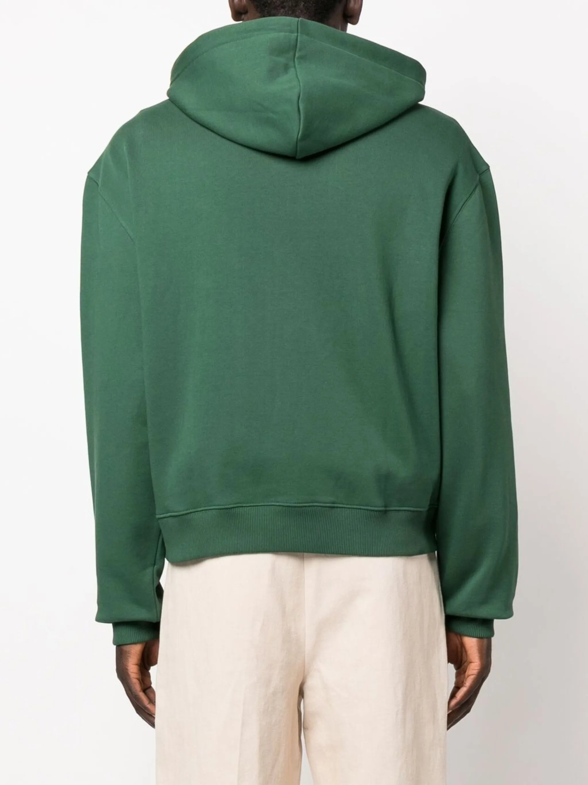 logo-patch zip-up hoodie