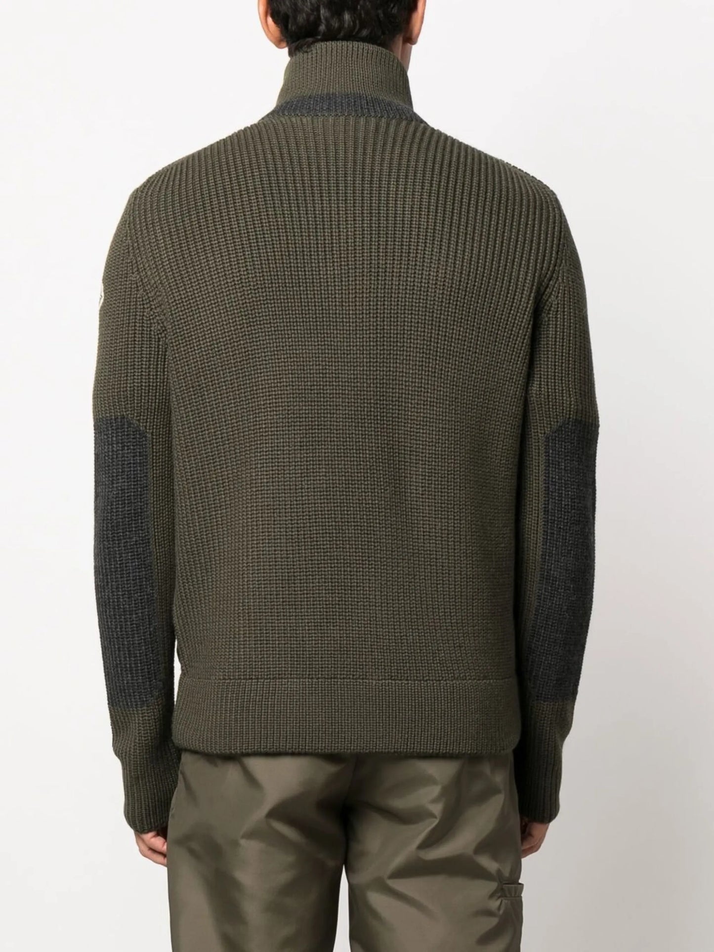 zip-up padded cardigan