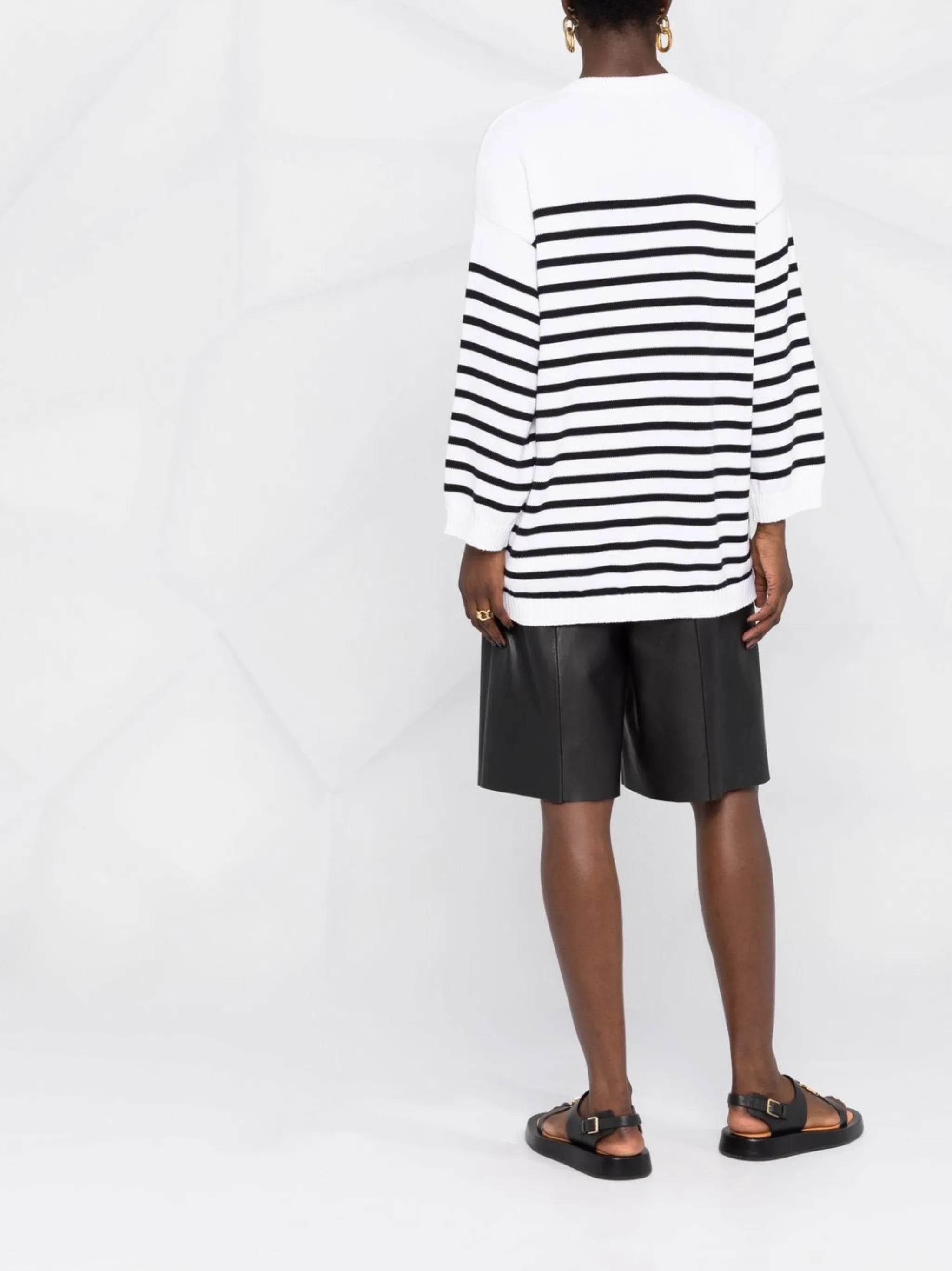 stripe-print knit jumper