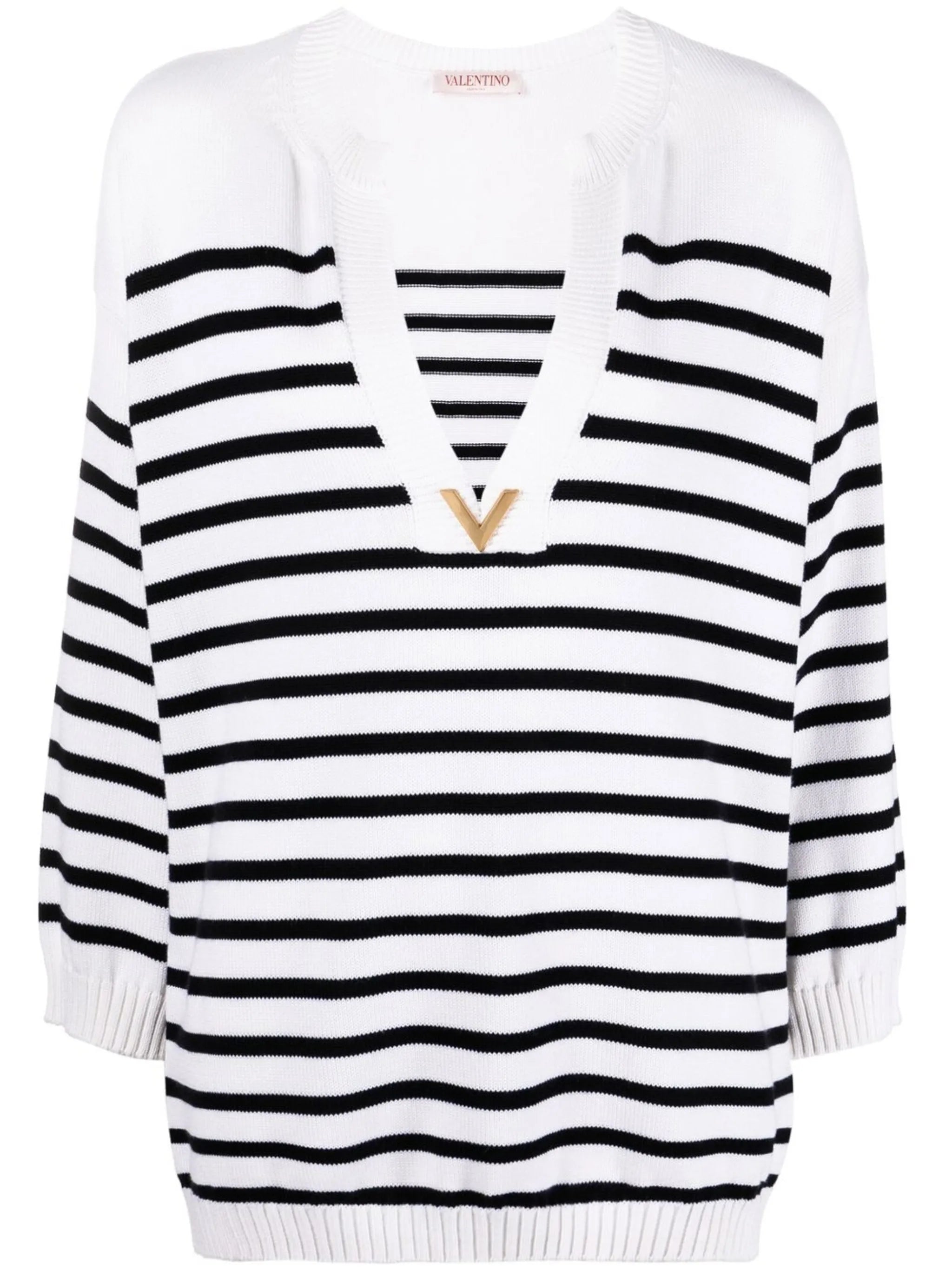 stripe-print knit jumper
