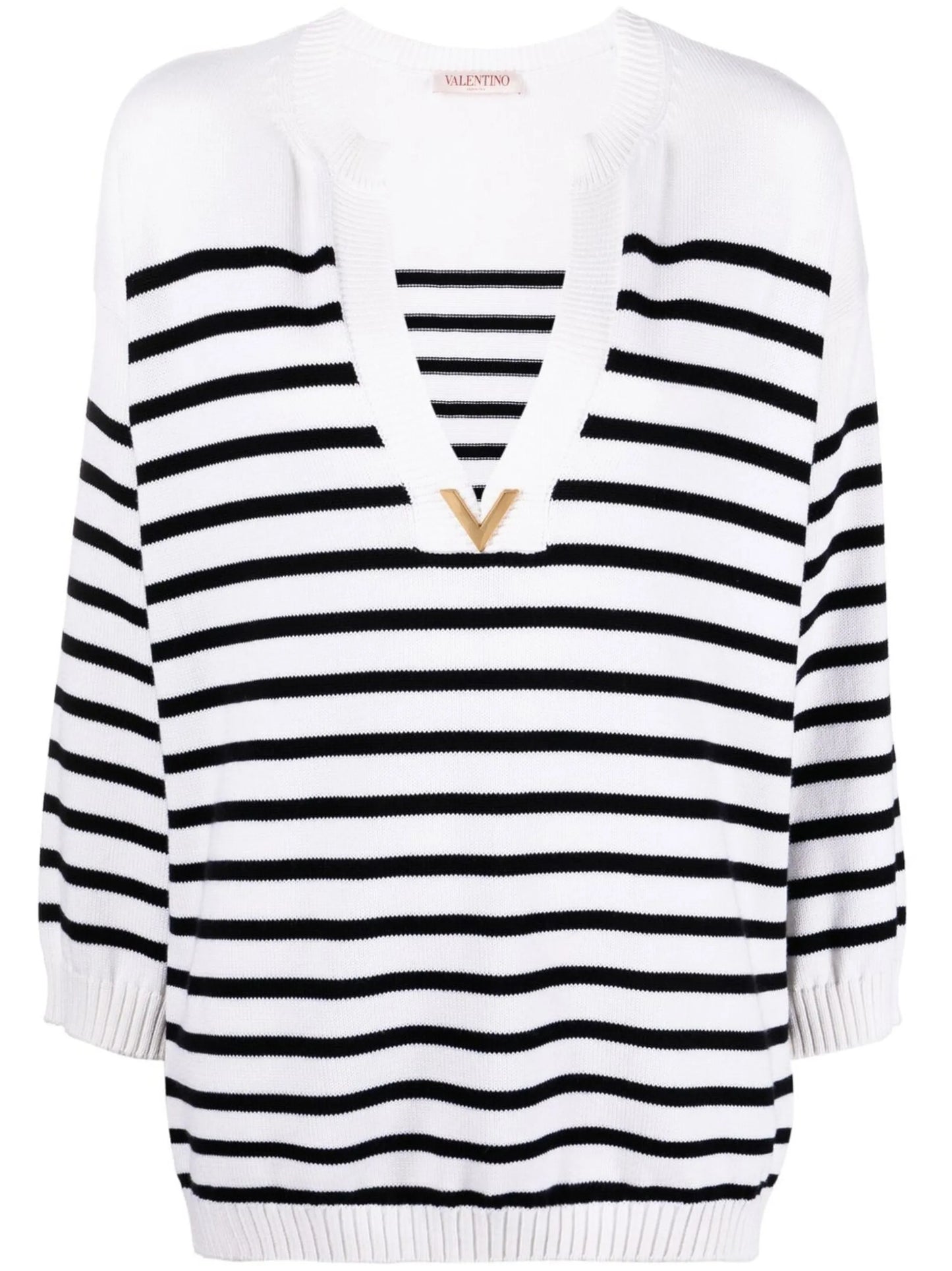 stripe-print knit jumper