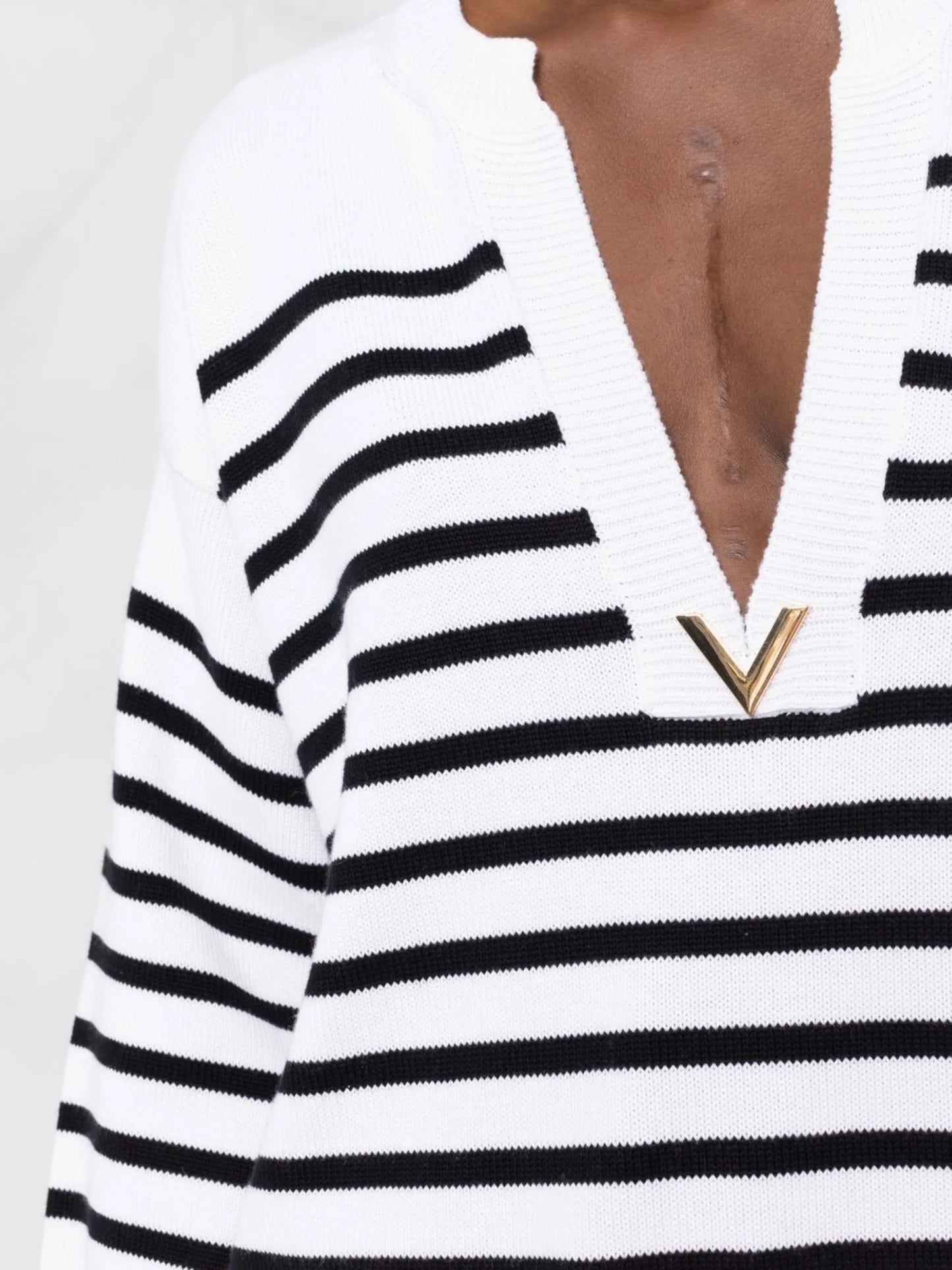 stripe-print knit jumper