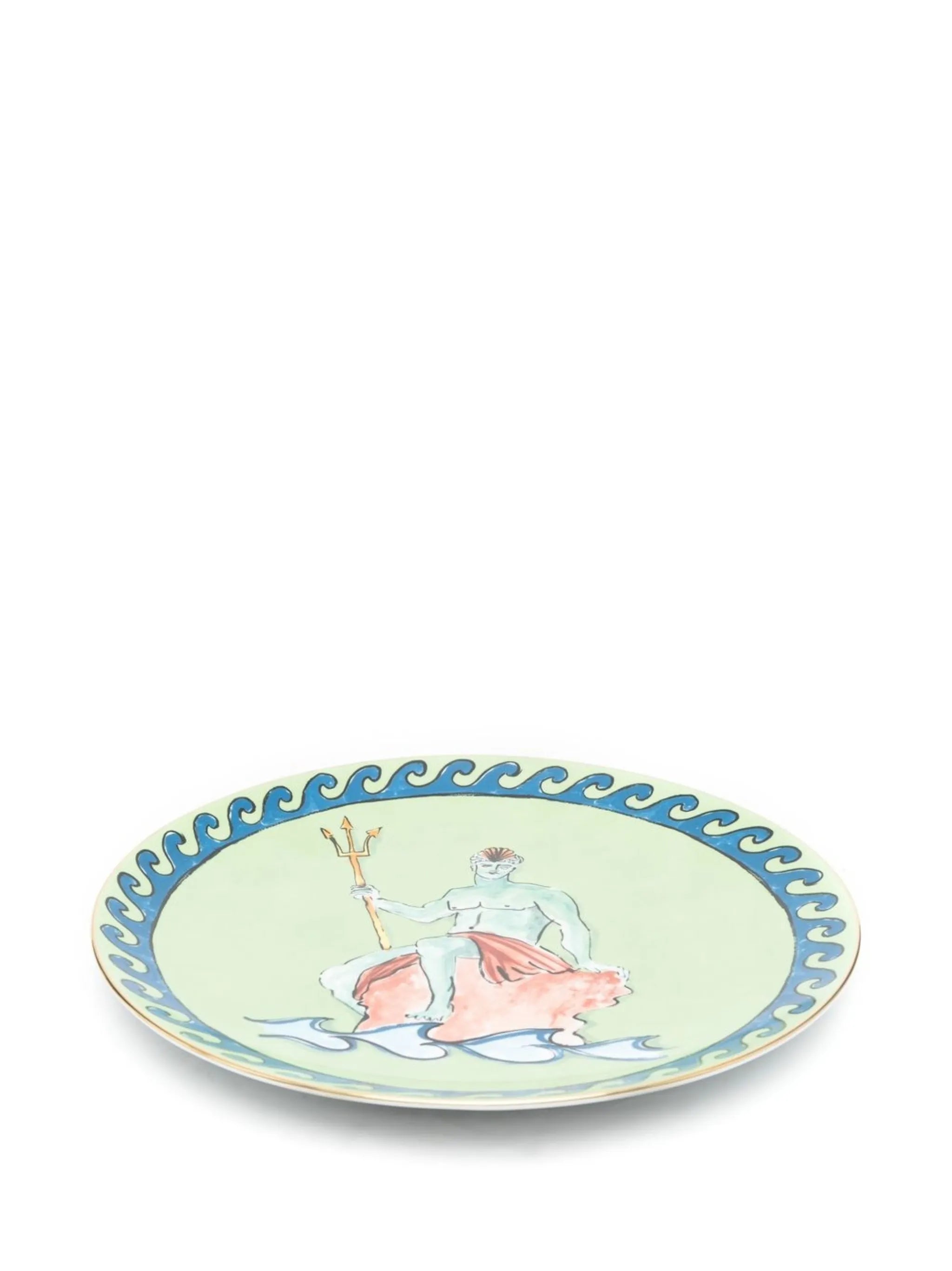 Il Viaggio Di Nettuno Moss Green centerpiece and charger plate