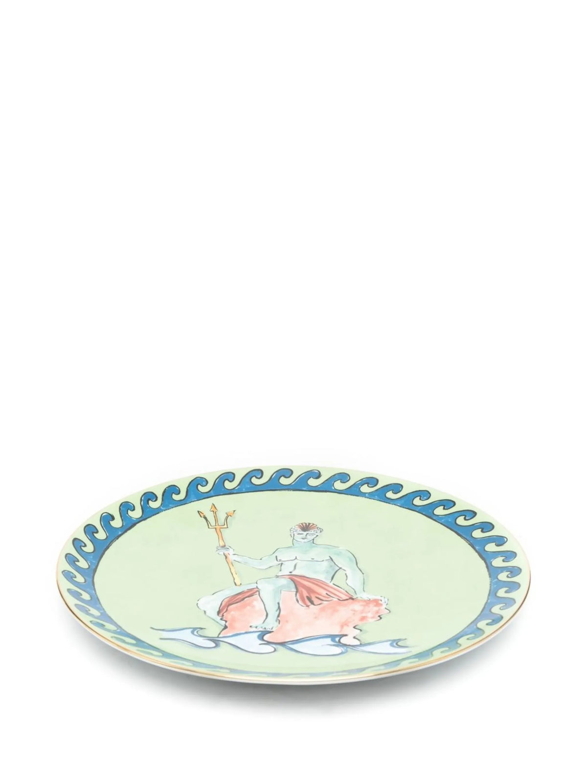 Il Viaggio Di Nettuno Moss Green centerpiece and charger plate