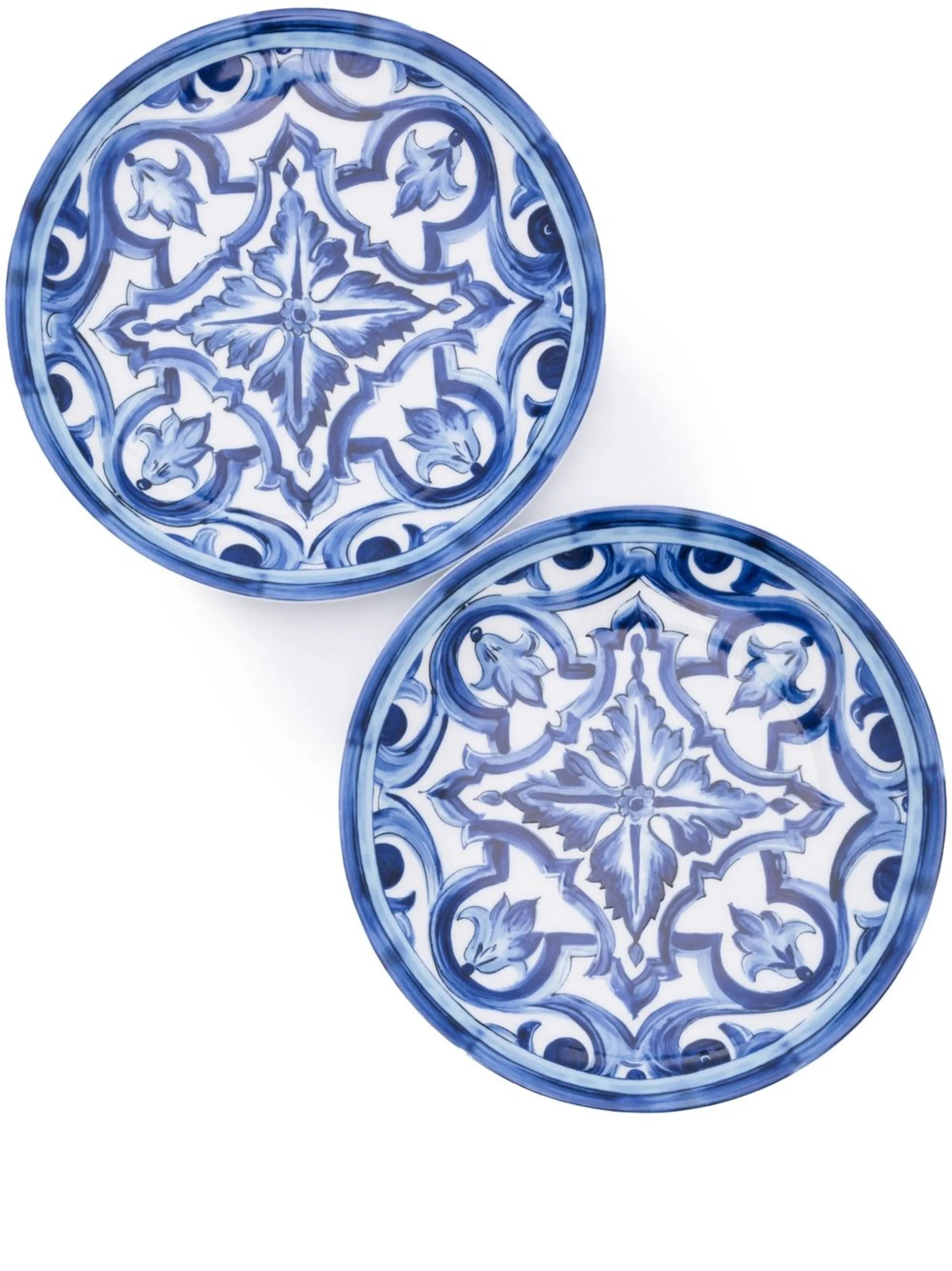 Set 2 porcelain dessert plates