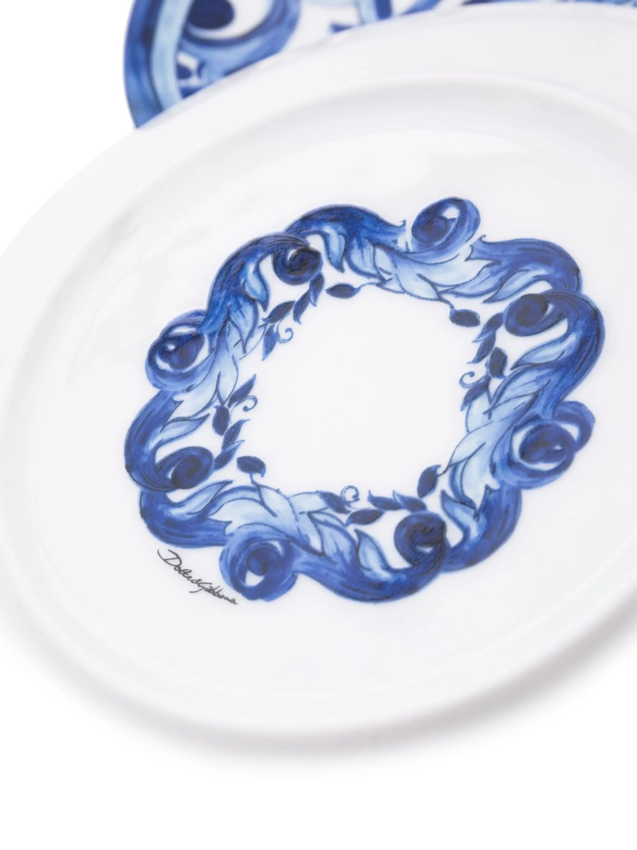 Set 2 porcelain dessert plates