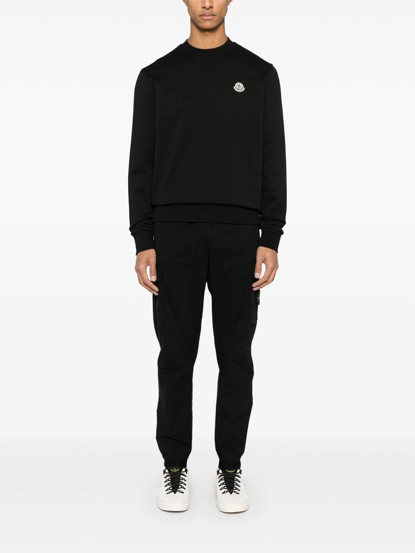 logo-patch cotton sweatshirt