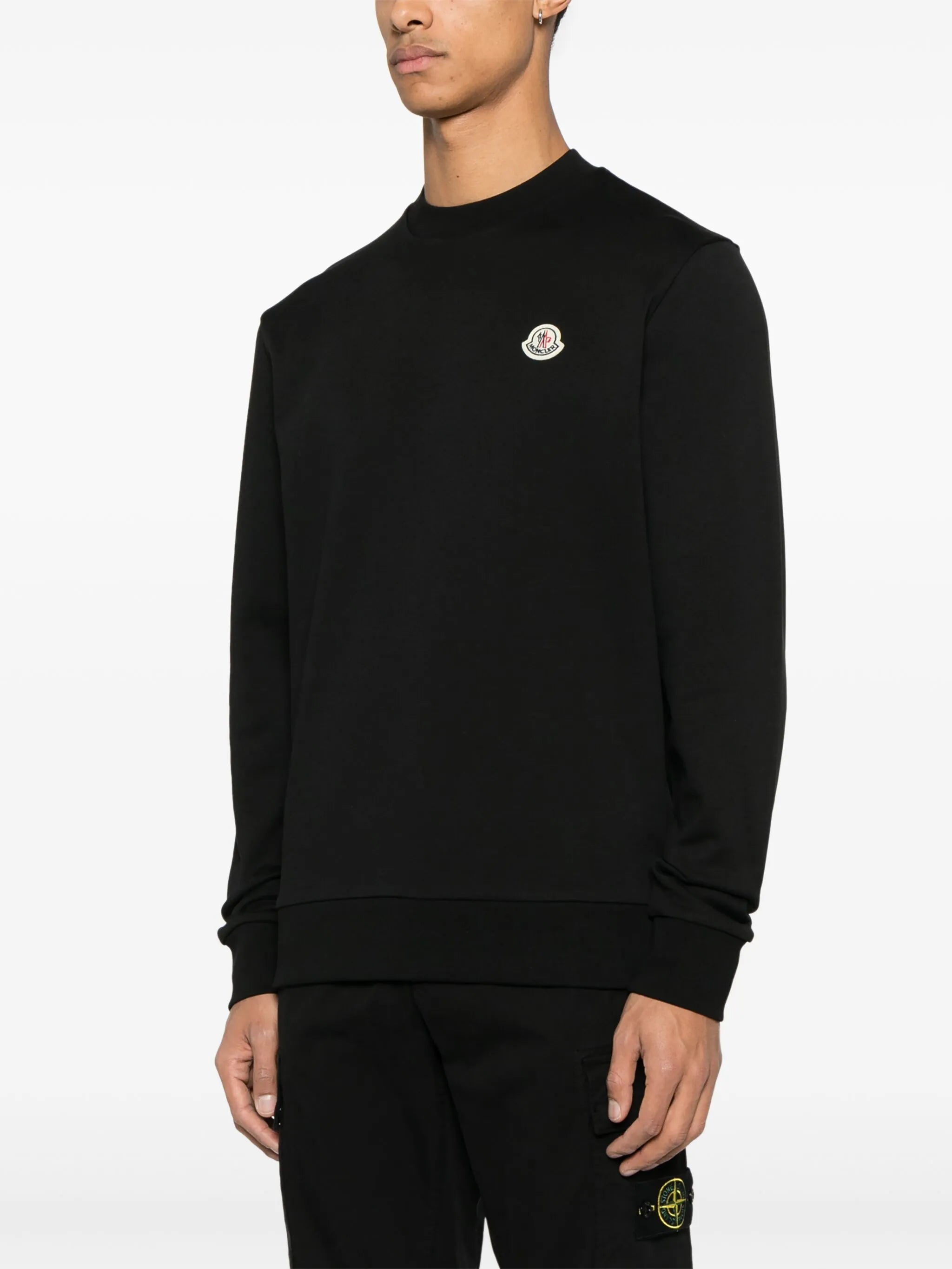 logo-patch cotton sweatshirt