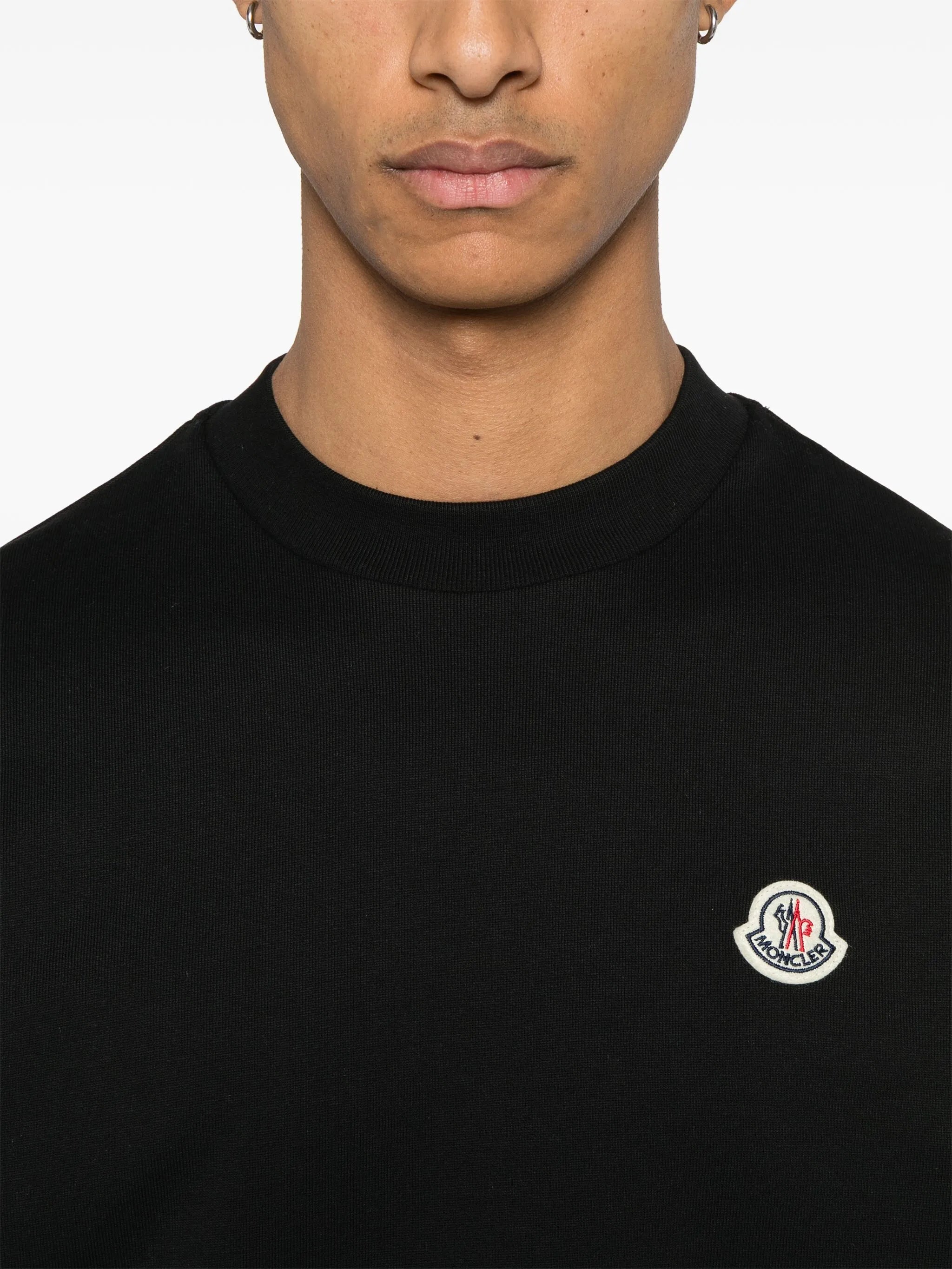 logo-patch cotton sweatshirt
