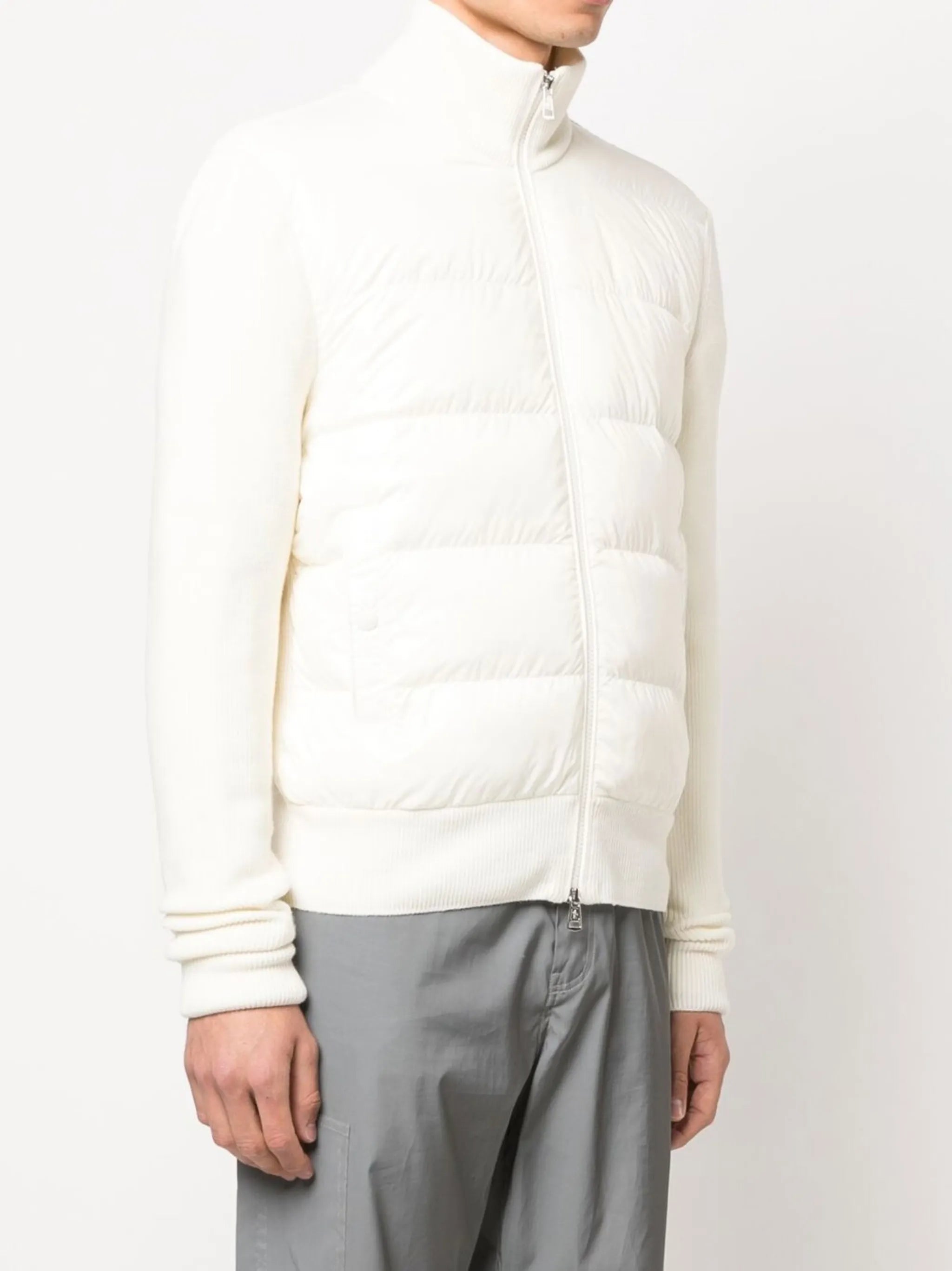 contrasting-sleeves padded jacket