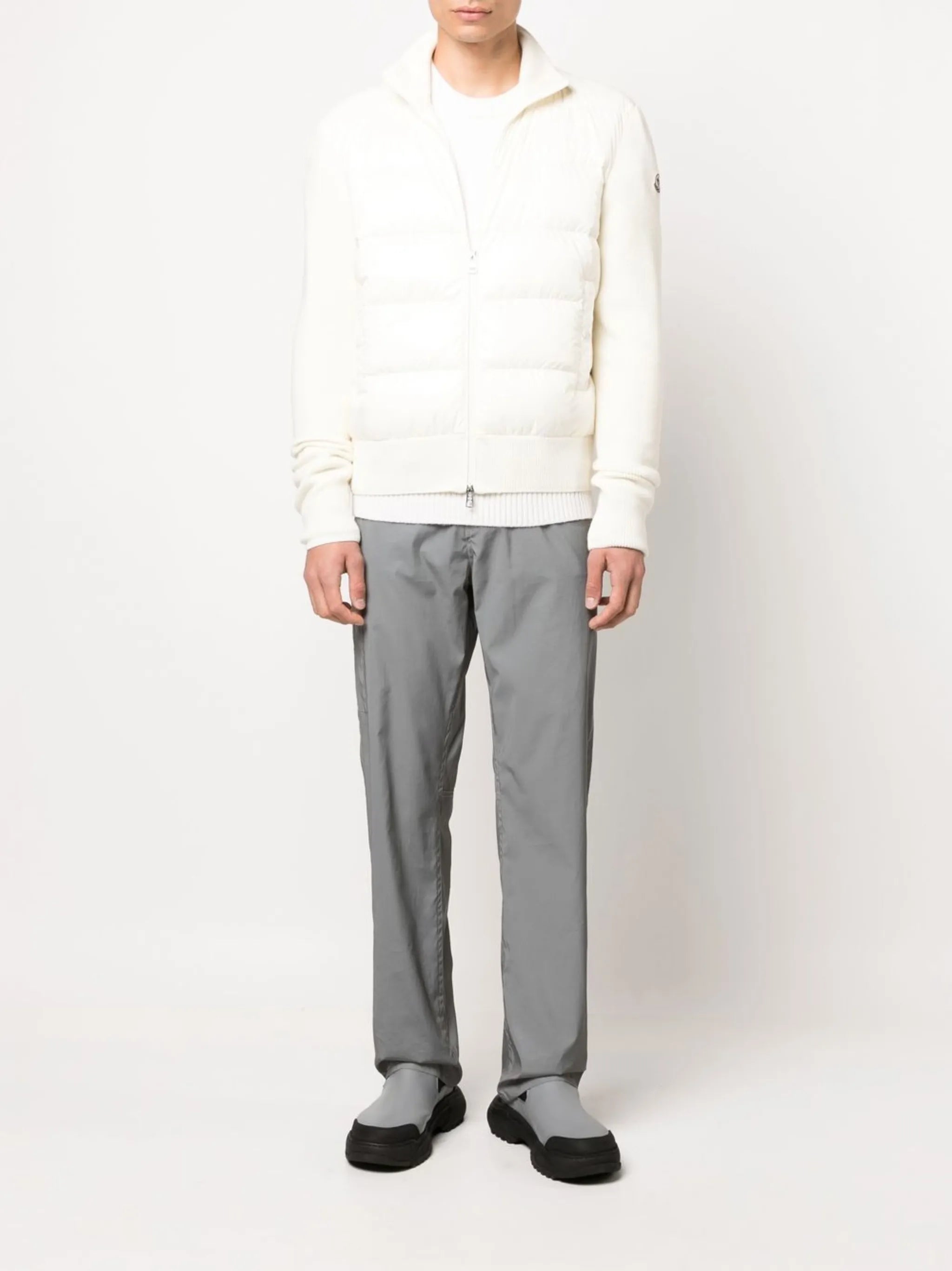 contrasting-sleeves padded jacket