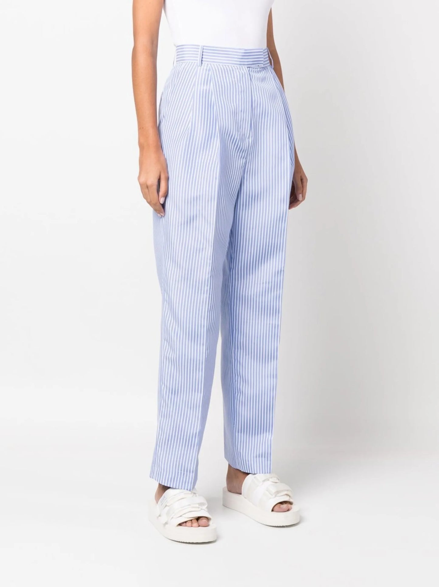 Bea pinstripe straight-leg trousers