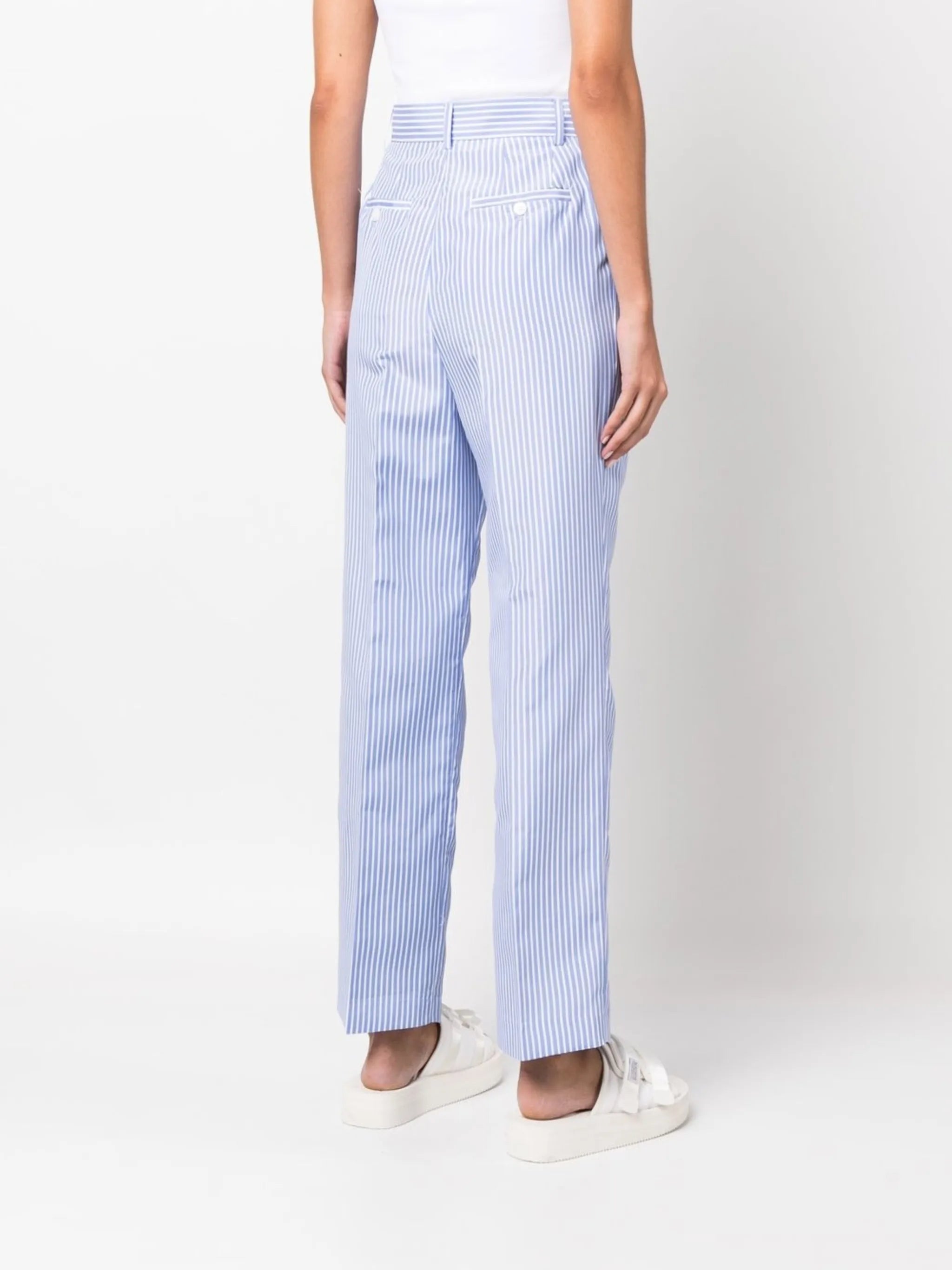 Bea pinstripe straight-leg trousers