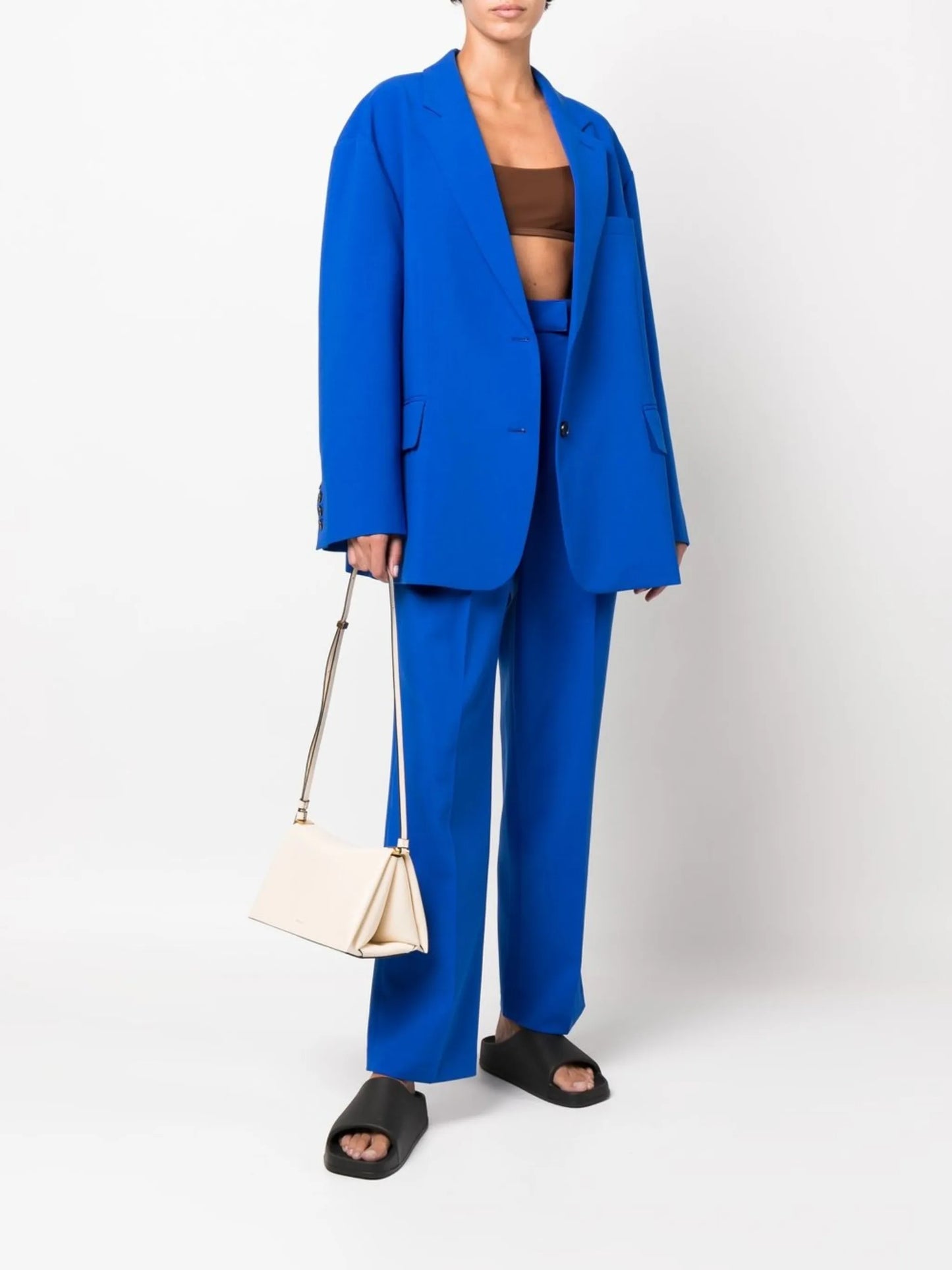 Bea pinstripe straight-leg trousers