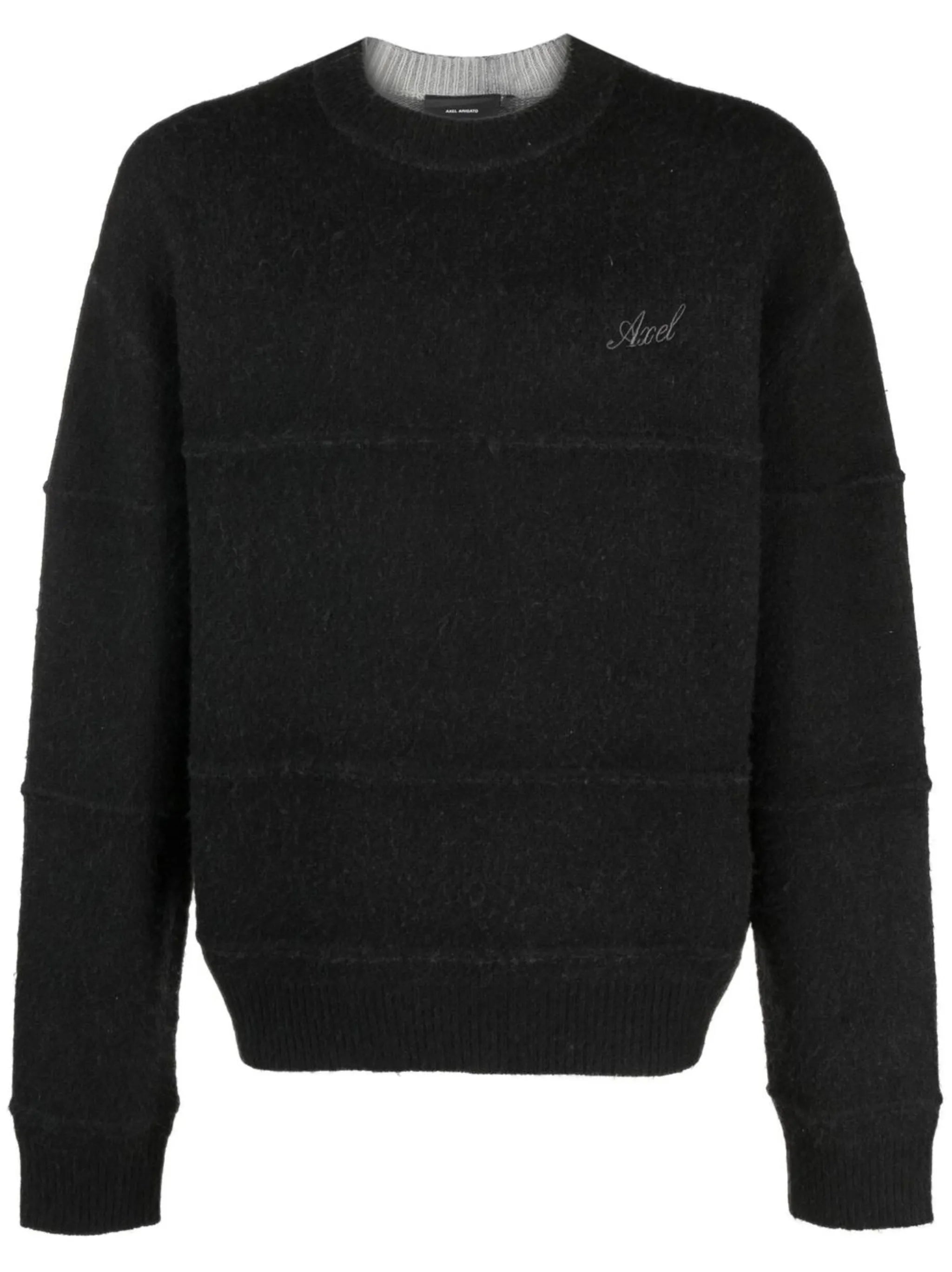 logo-embroidered knitted jumper