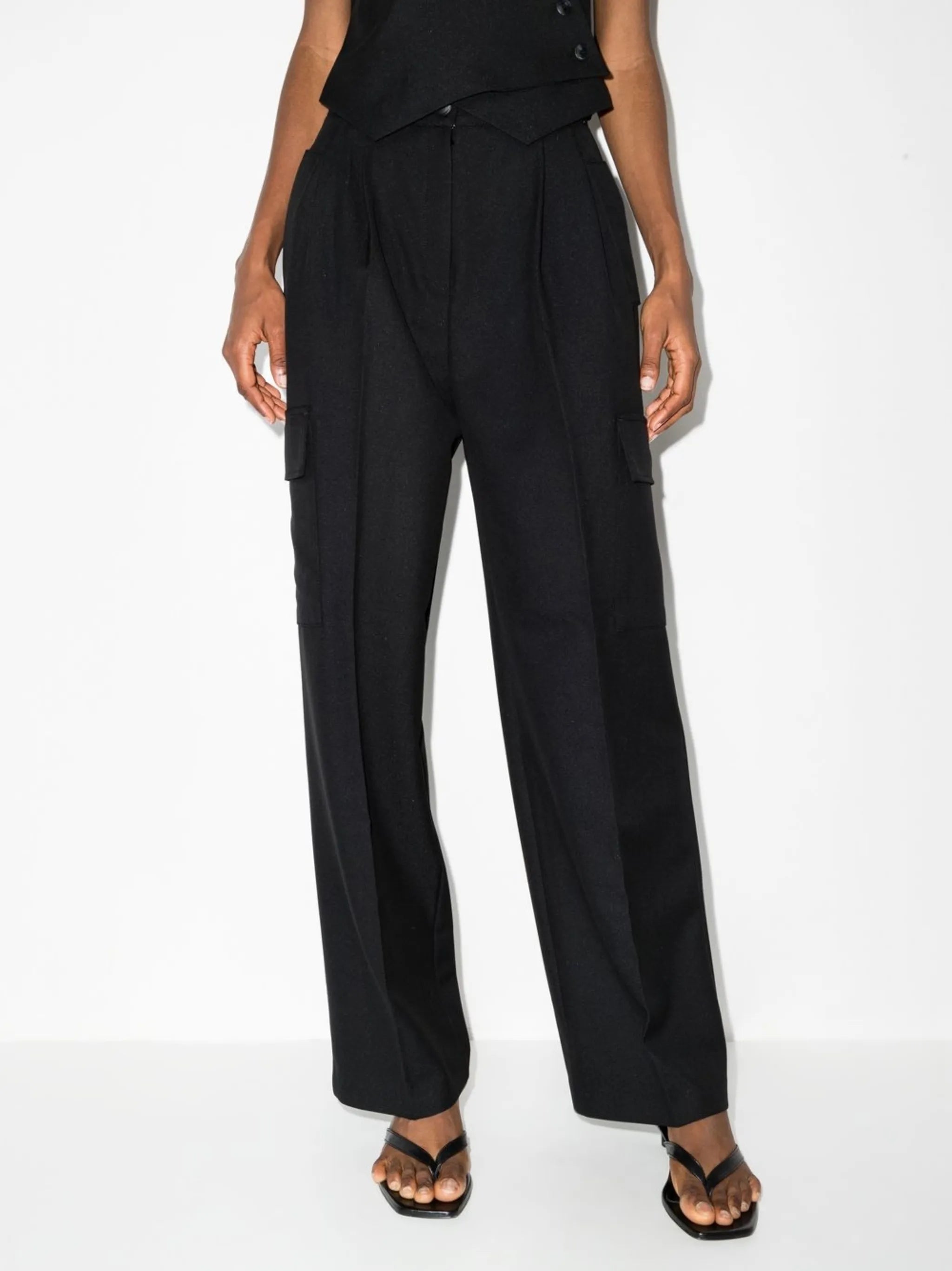 Maesa wide-leg cargo trousers