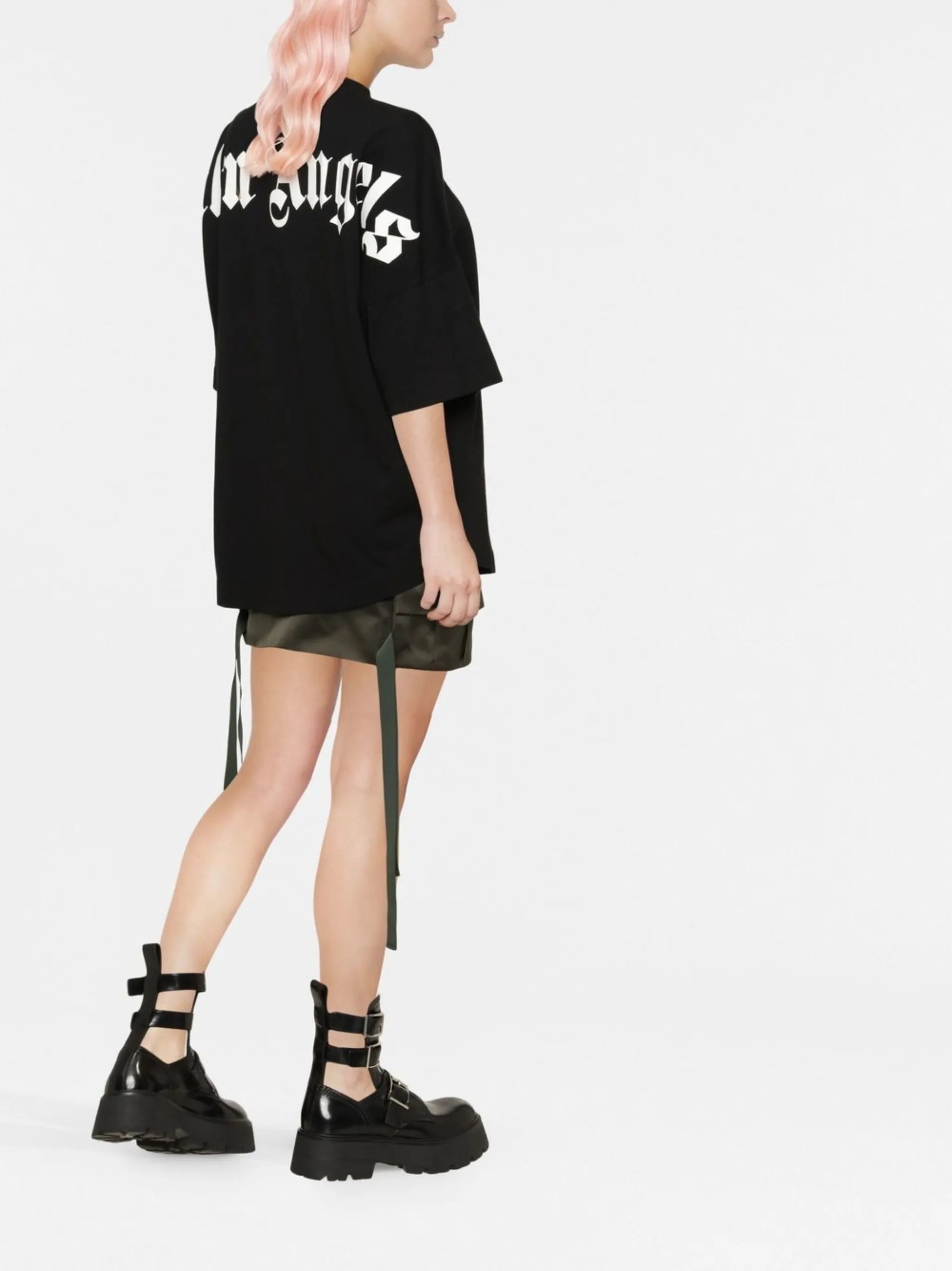 rear logo print T-shirt