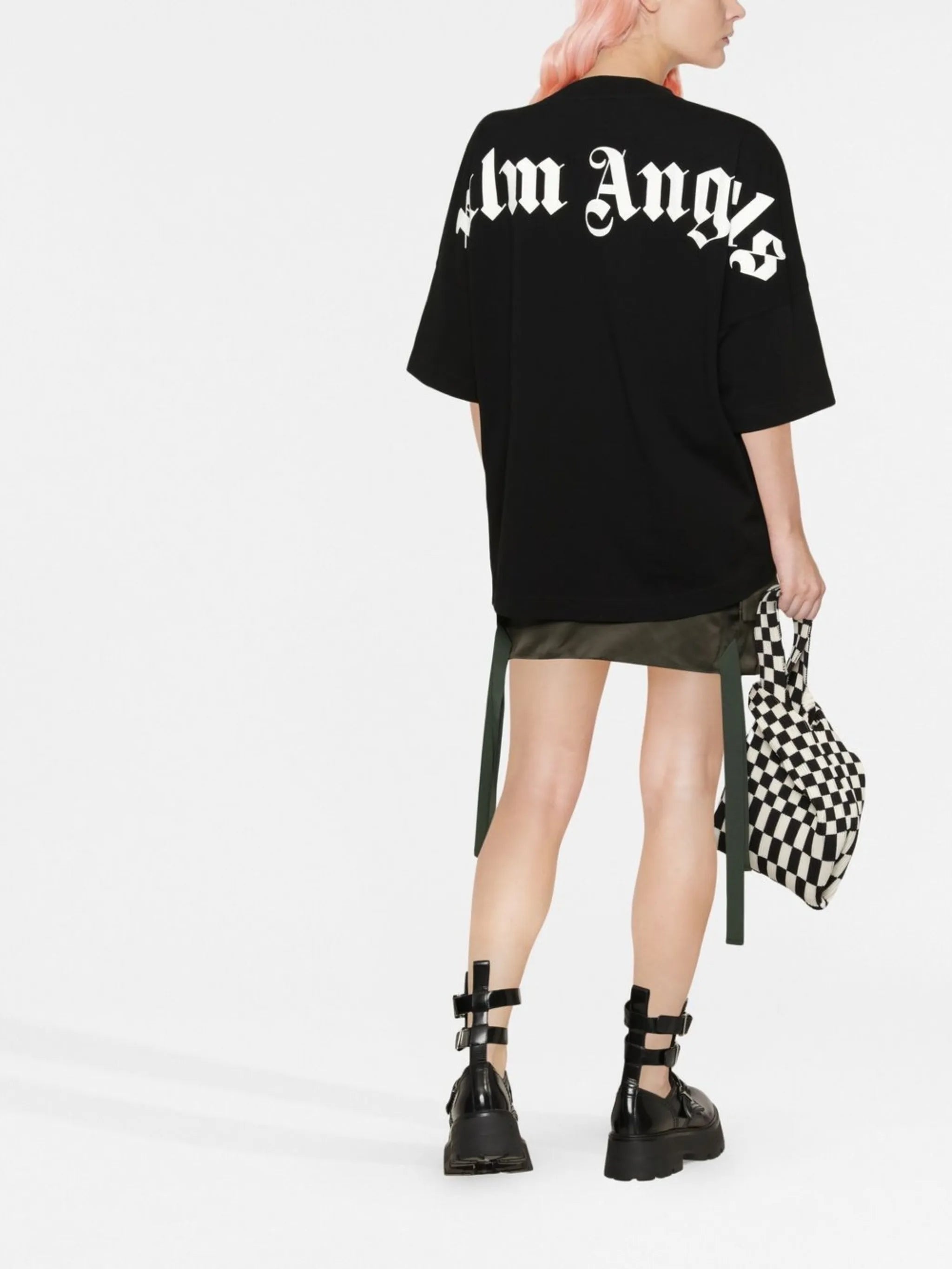 rear logo print T-shirt