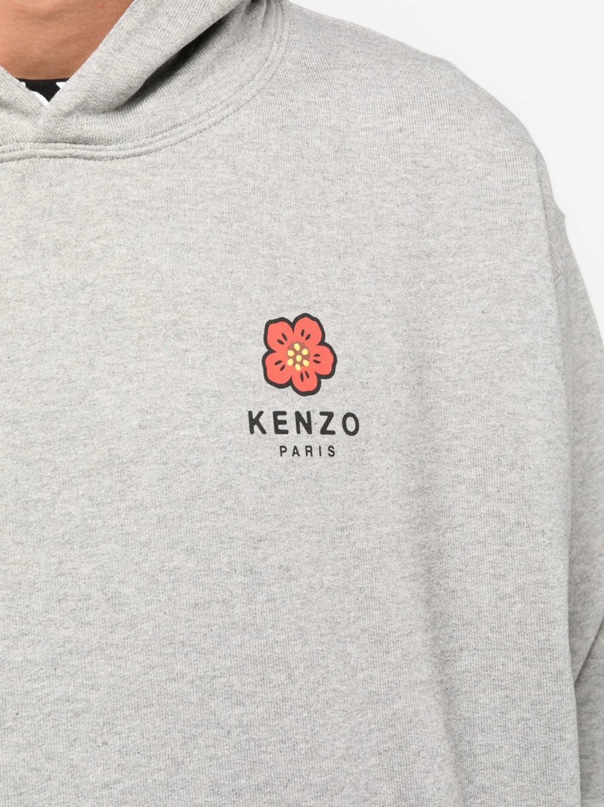 logo-print long-sleeved hoodie