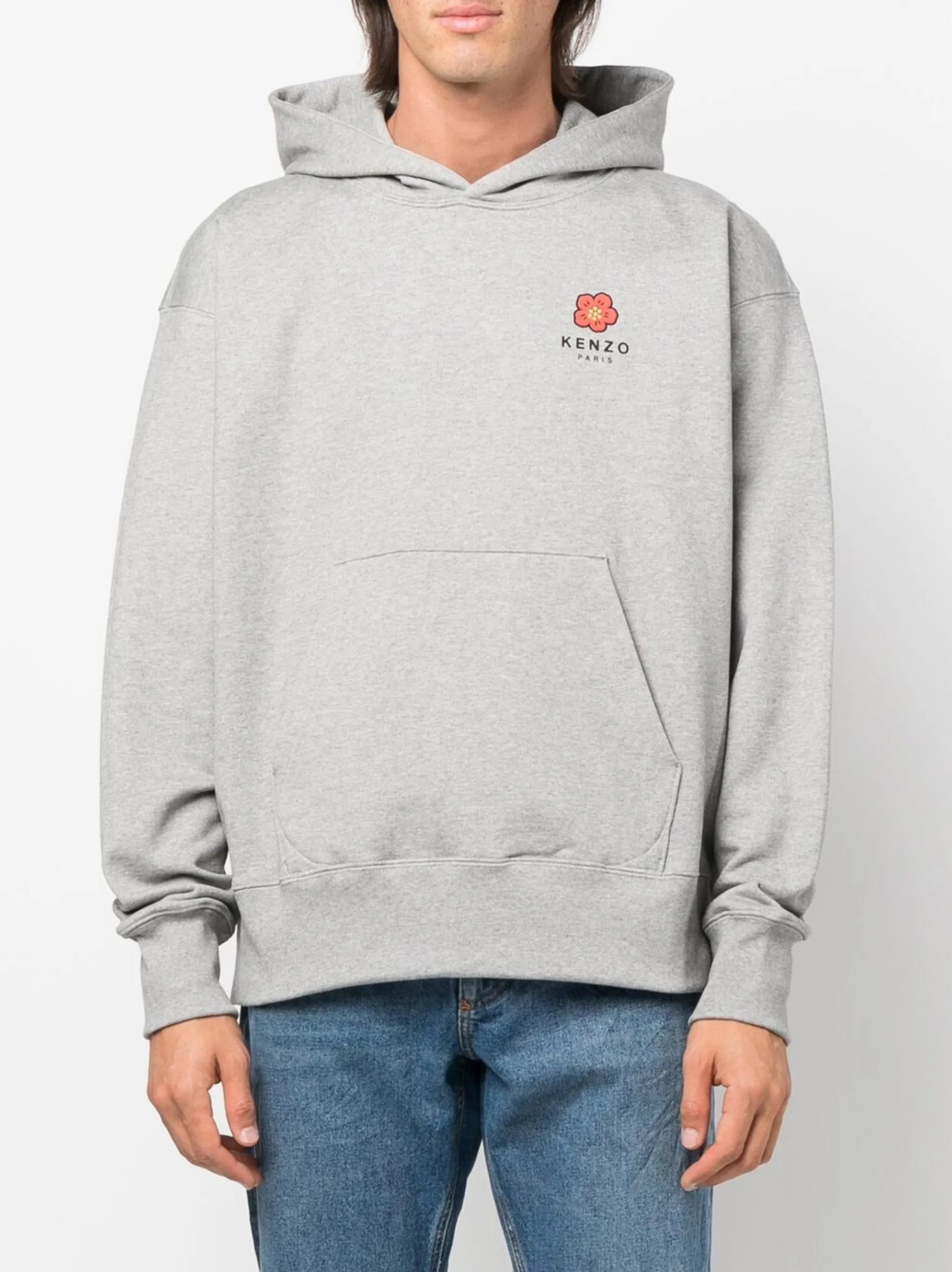 logo-print long-sleeved hoodie