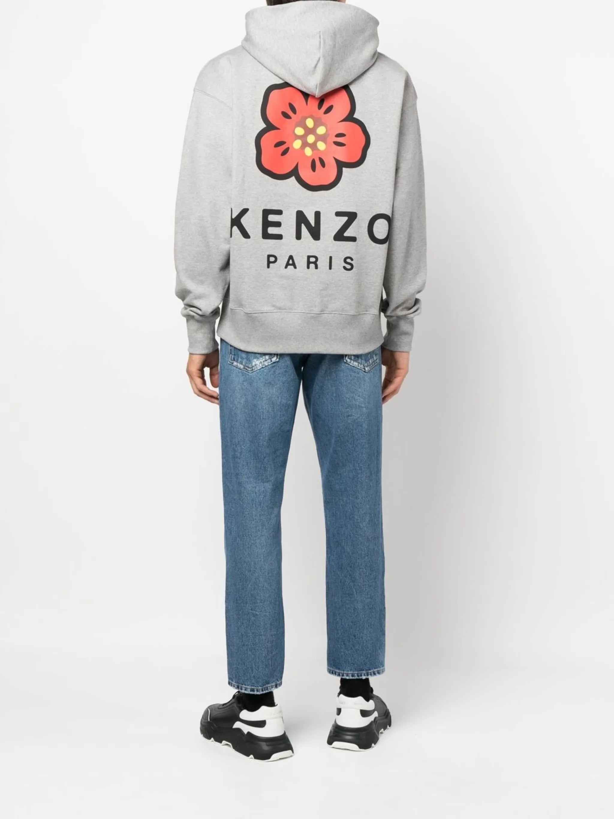 logo-print long-sleeved hoodie