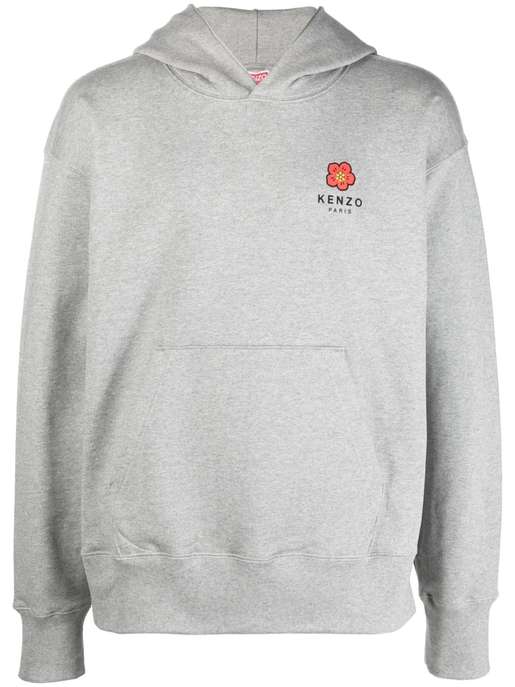 logo-print long-sleeved hoodie