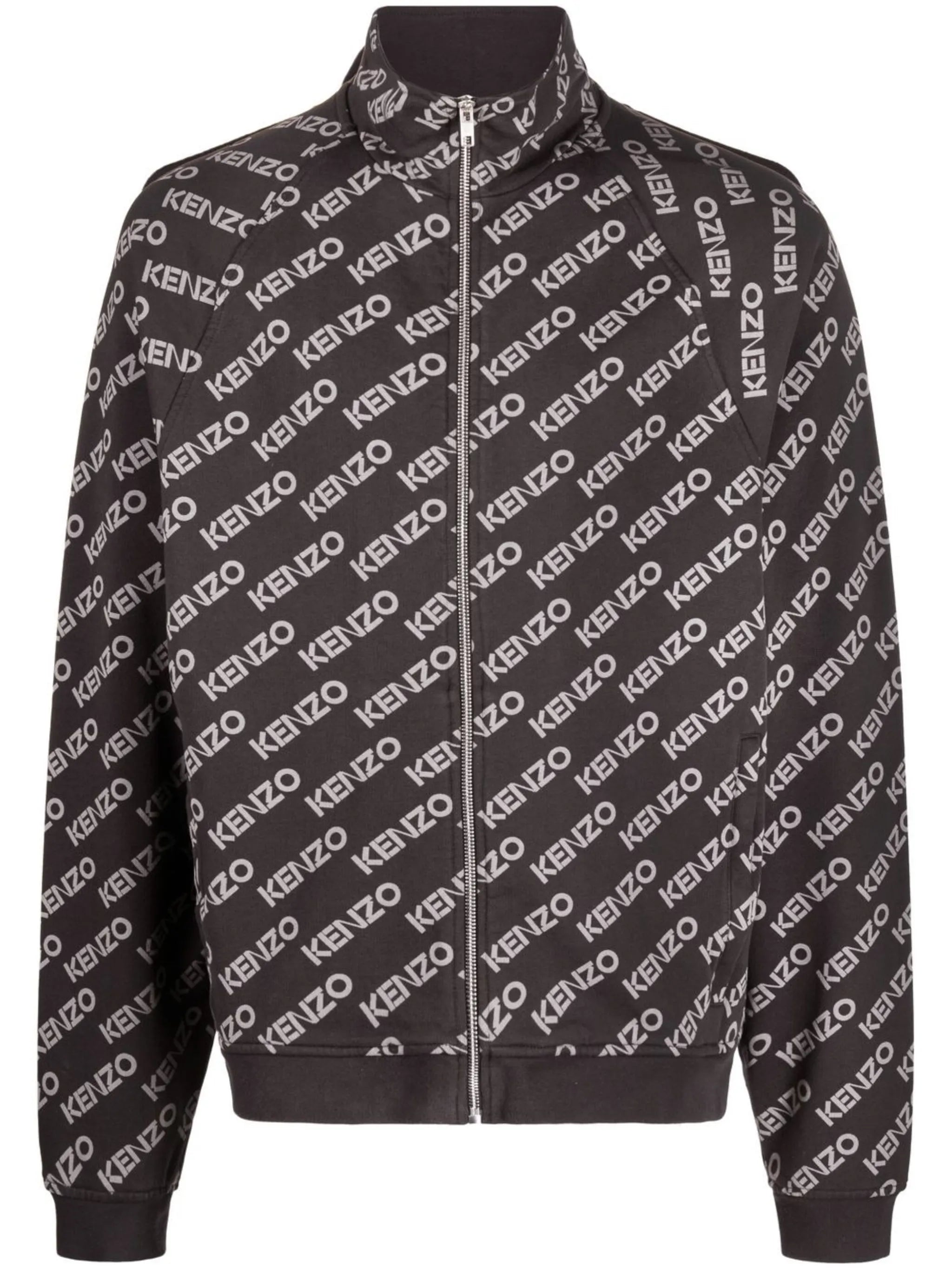 logo print zip-up jacket