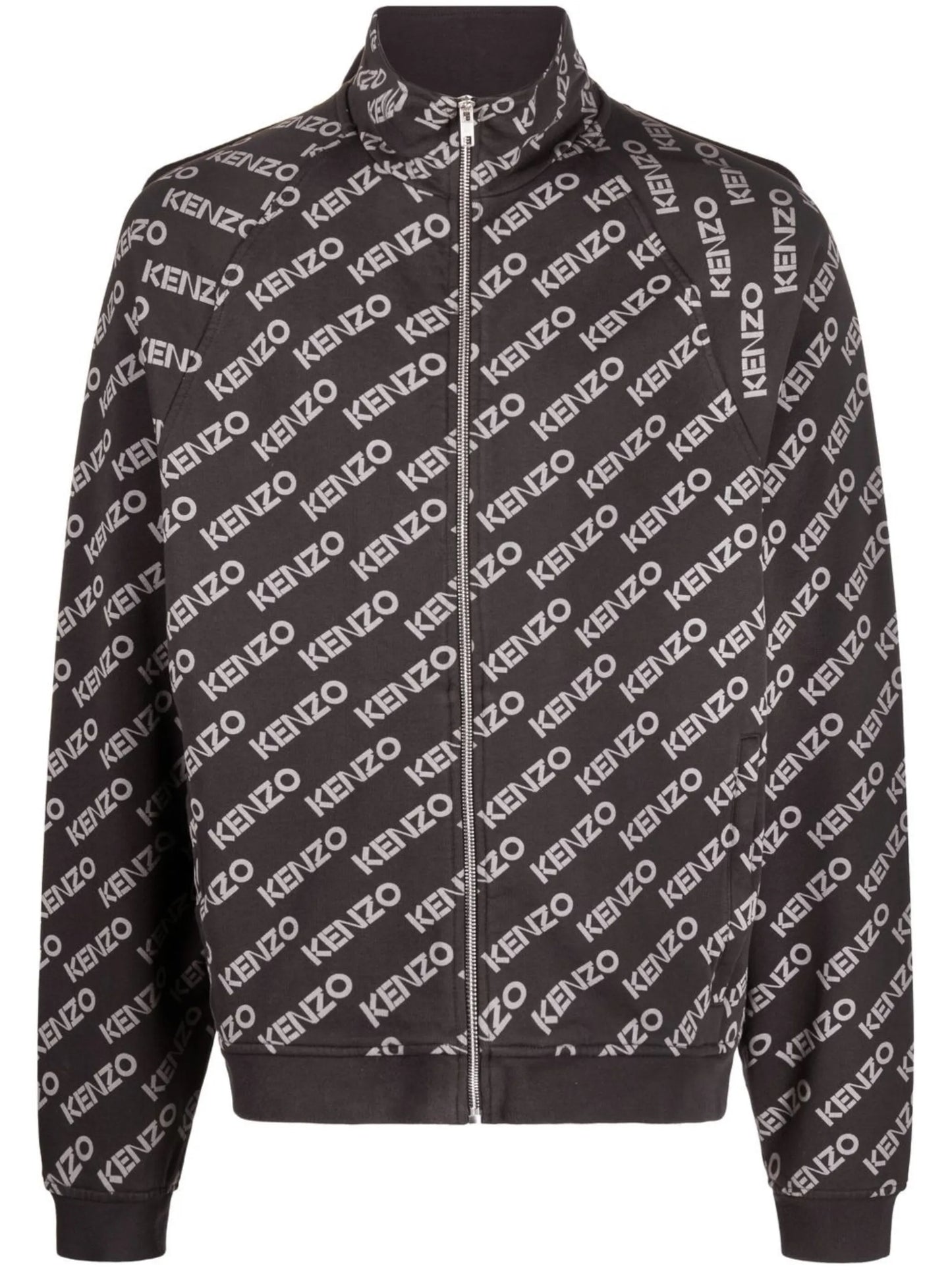 logo print zip-up jacket