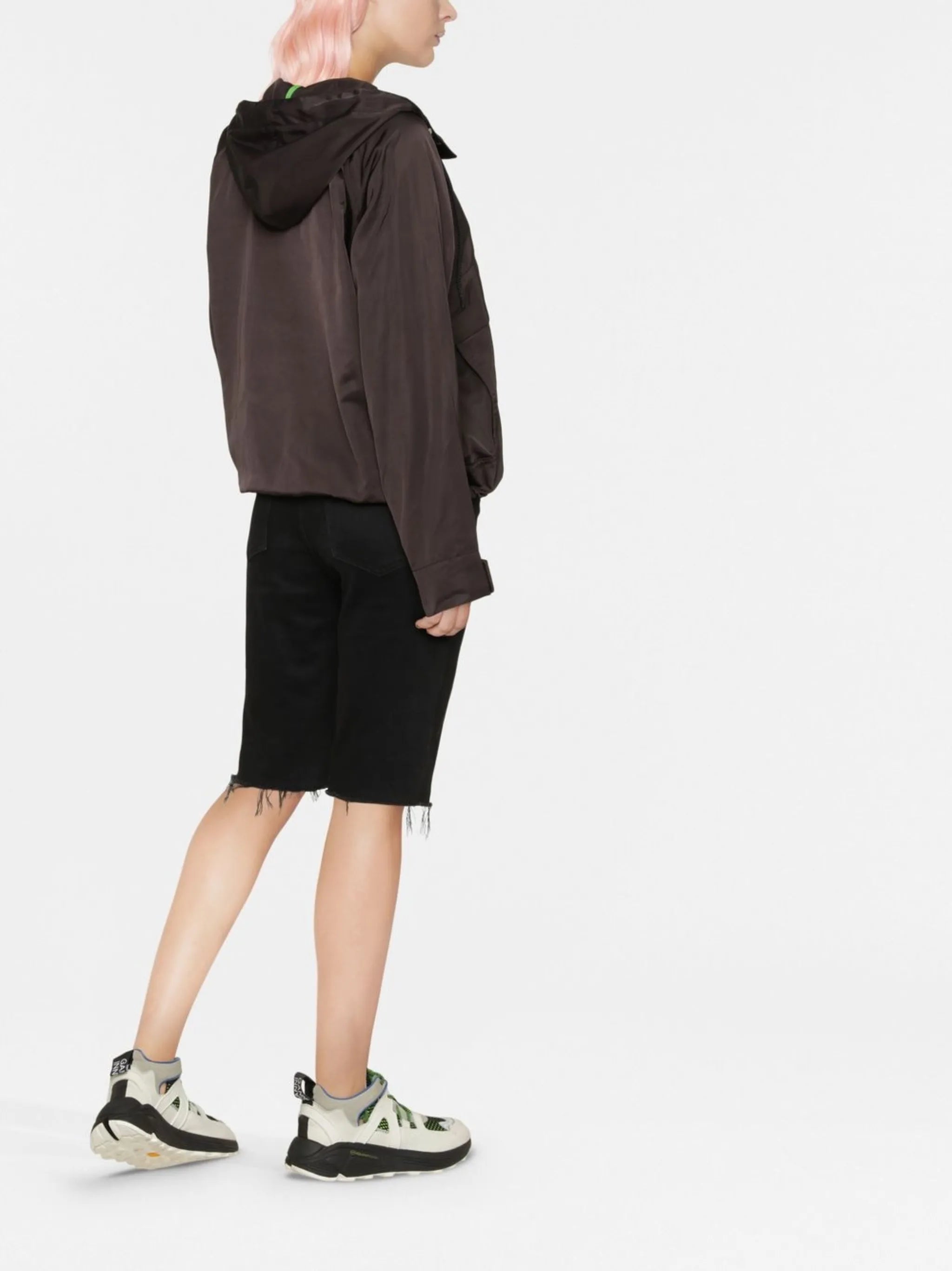 logo-print hooded jacket