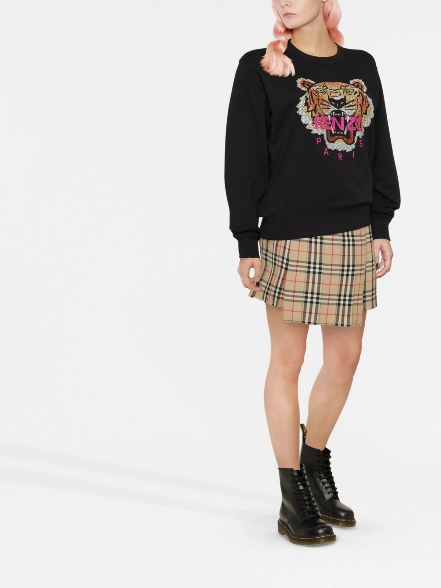 Tiger jacquard crew-neck sweatshirt