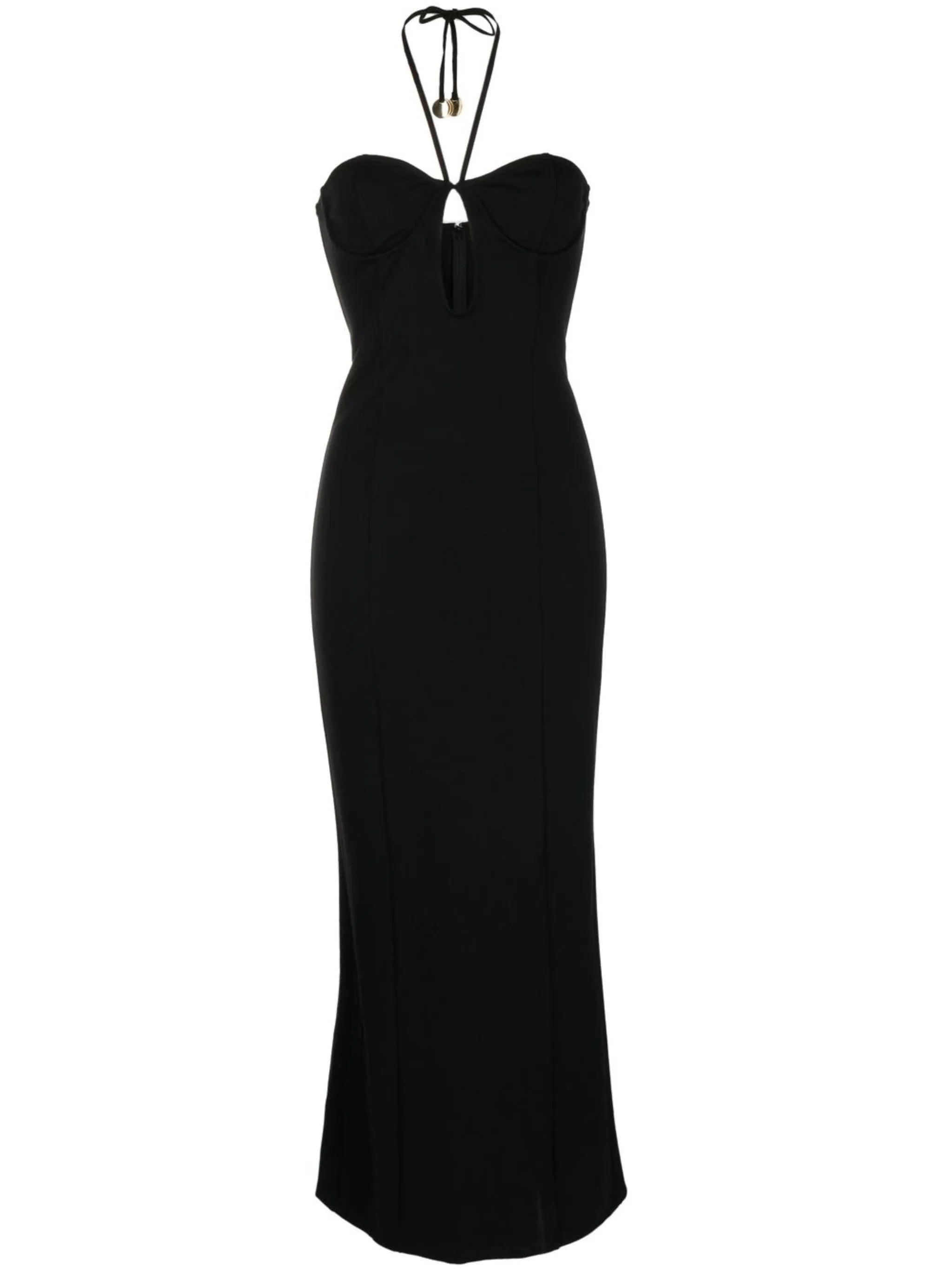 halterneck cutout-detail dress