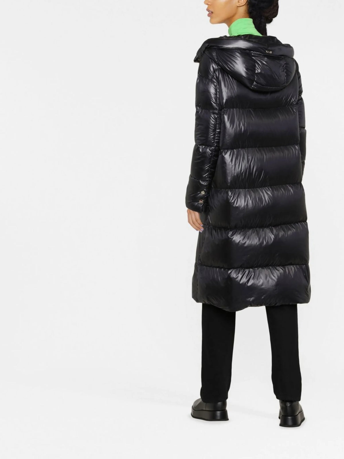 quilted hooded coat